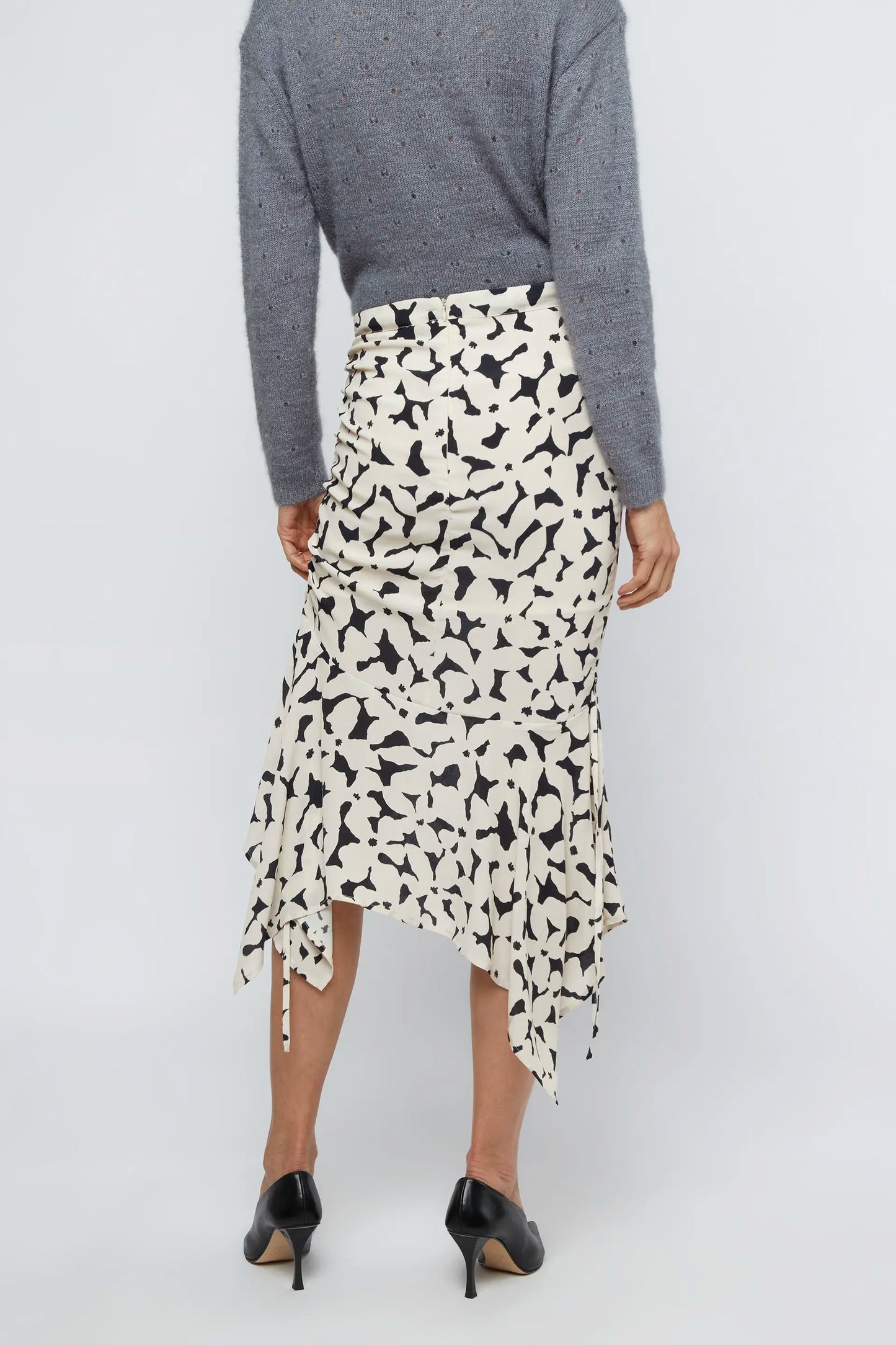 Falda midi asimétrica floral Camille