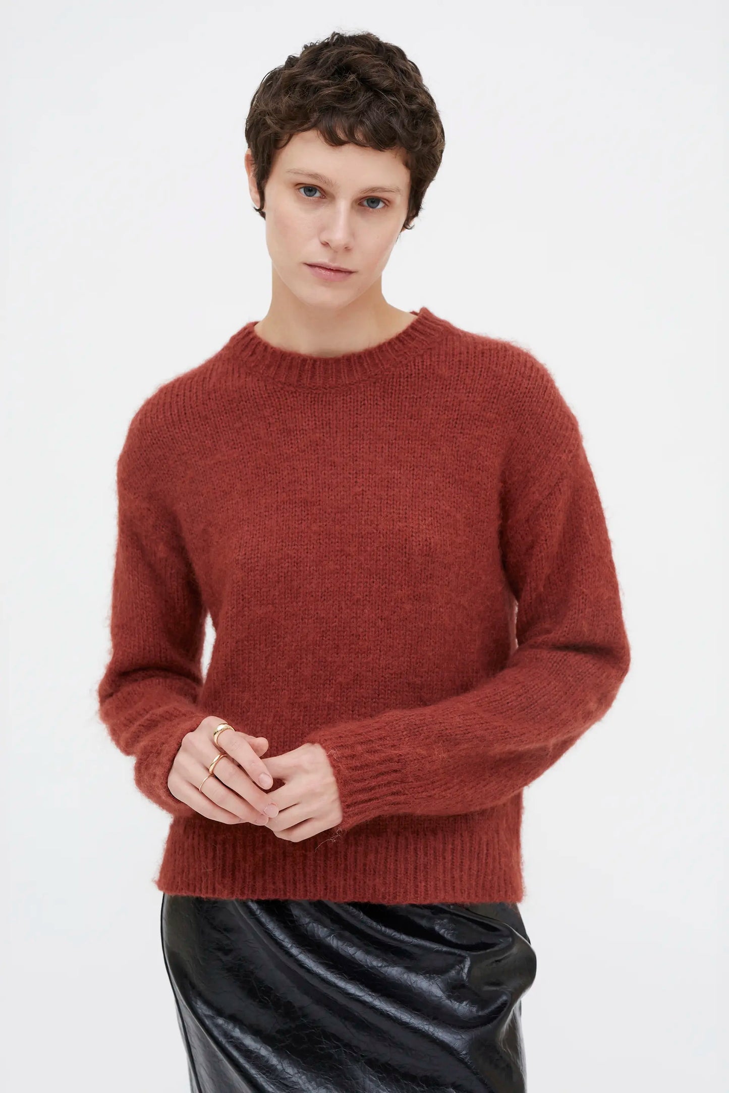 Jersey punto suave marrón