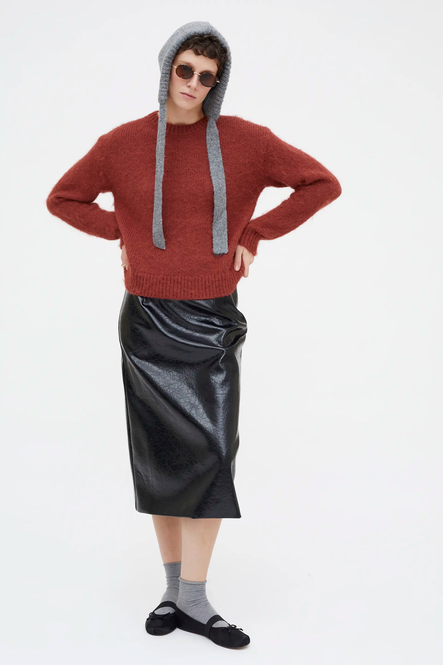 Gorro punto suave gris