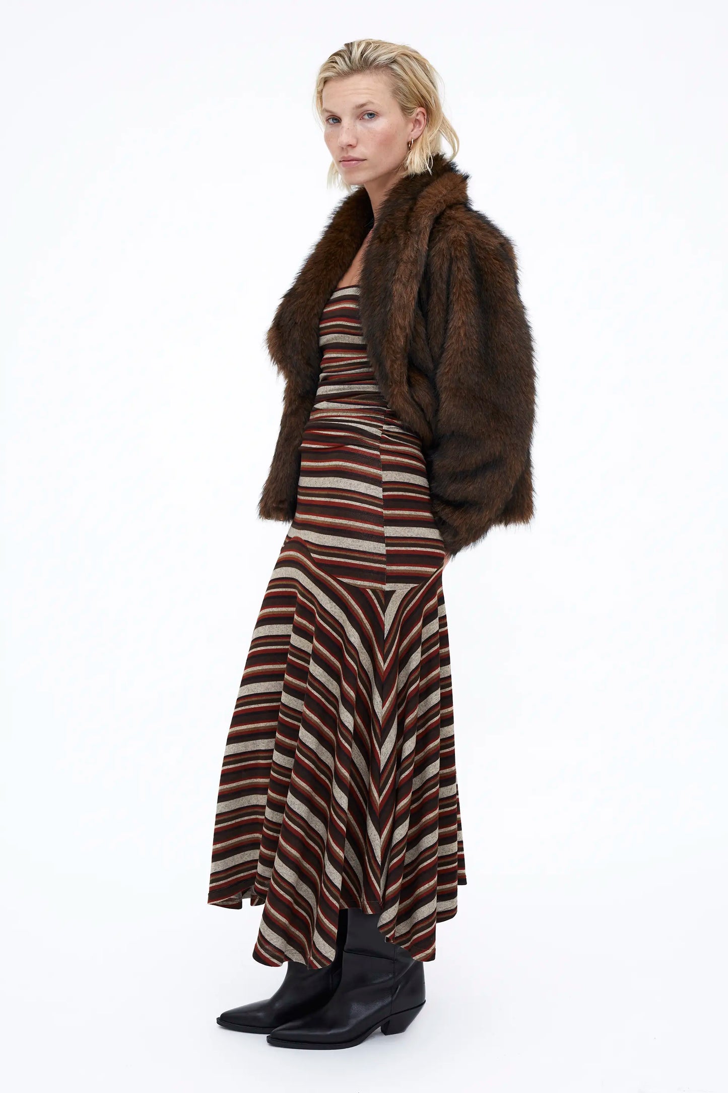 Vestido Midi rayas multicolor