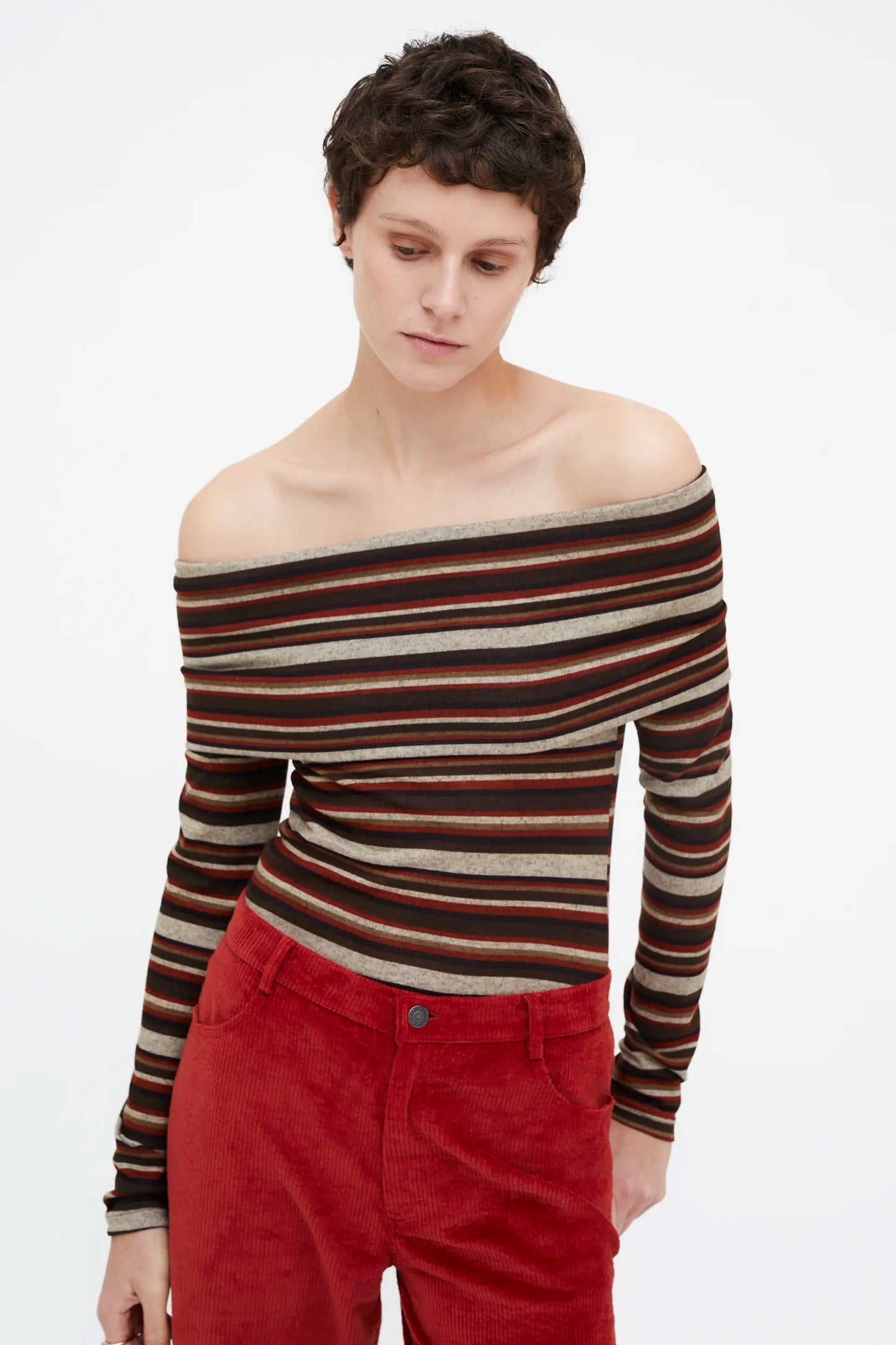 Top de rayas multicolor