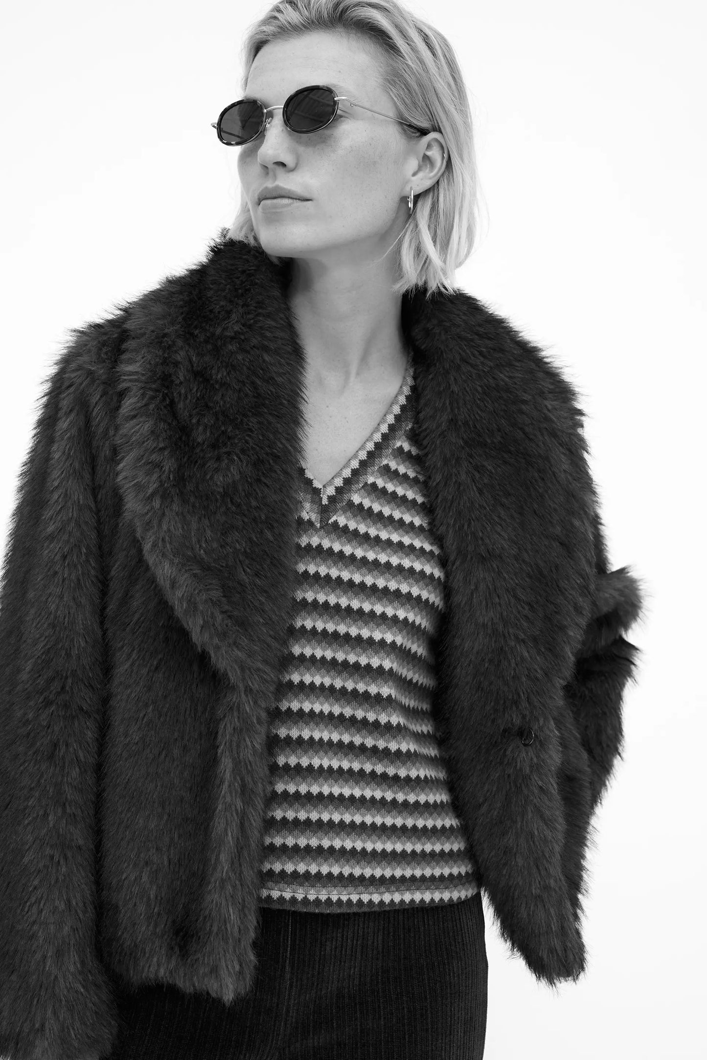 Top chaleco con estampado geométrico