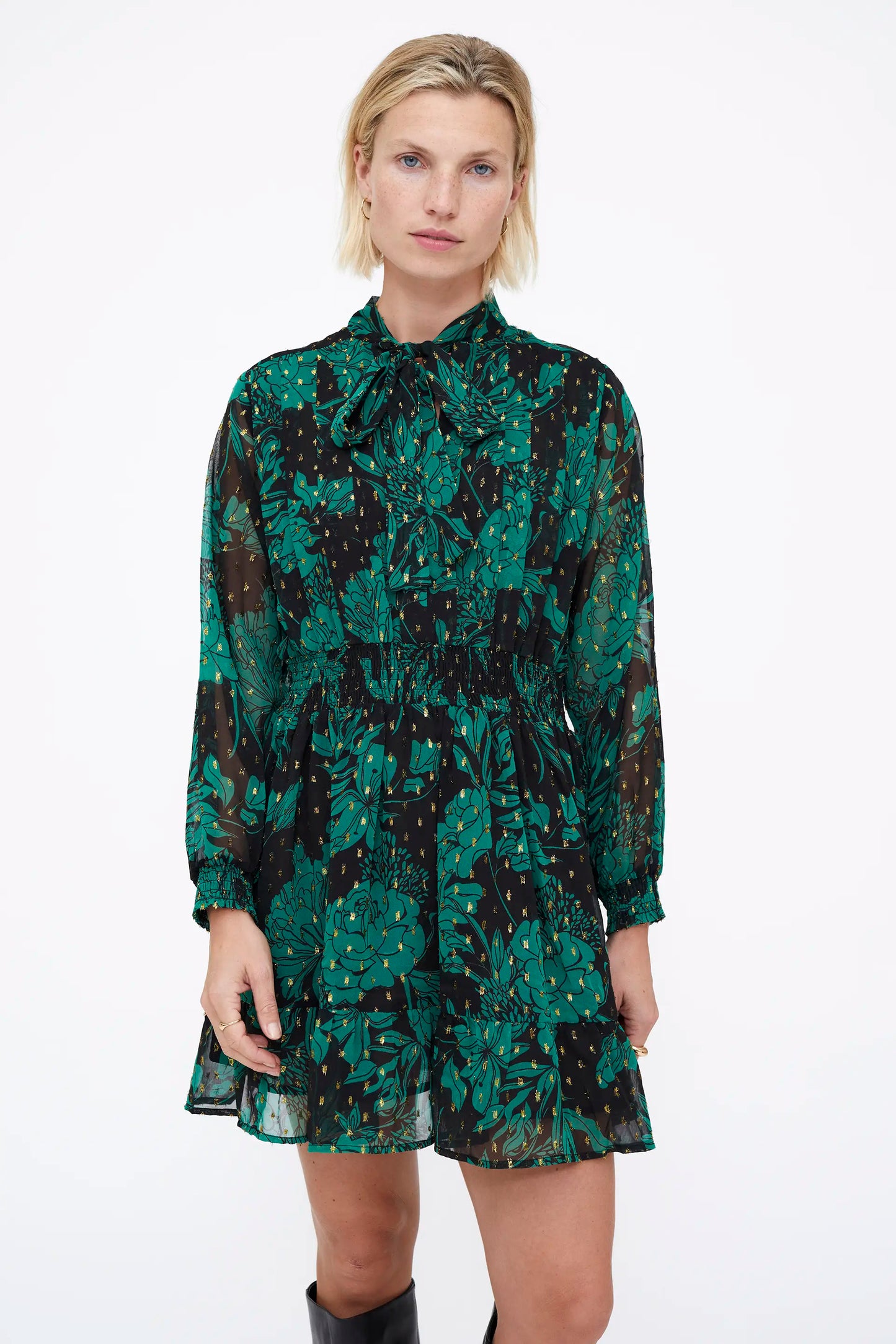 Vestido corto con estampado Wild Flower