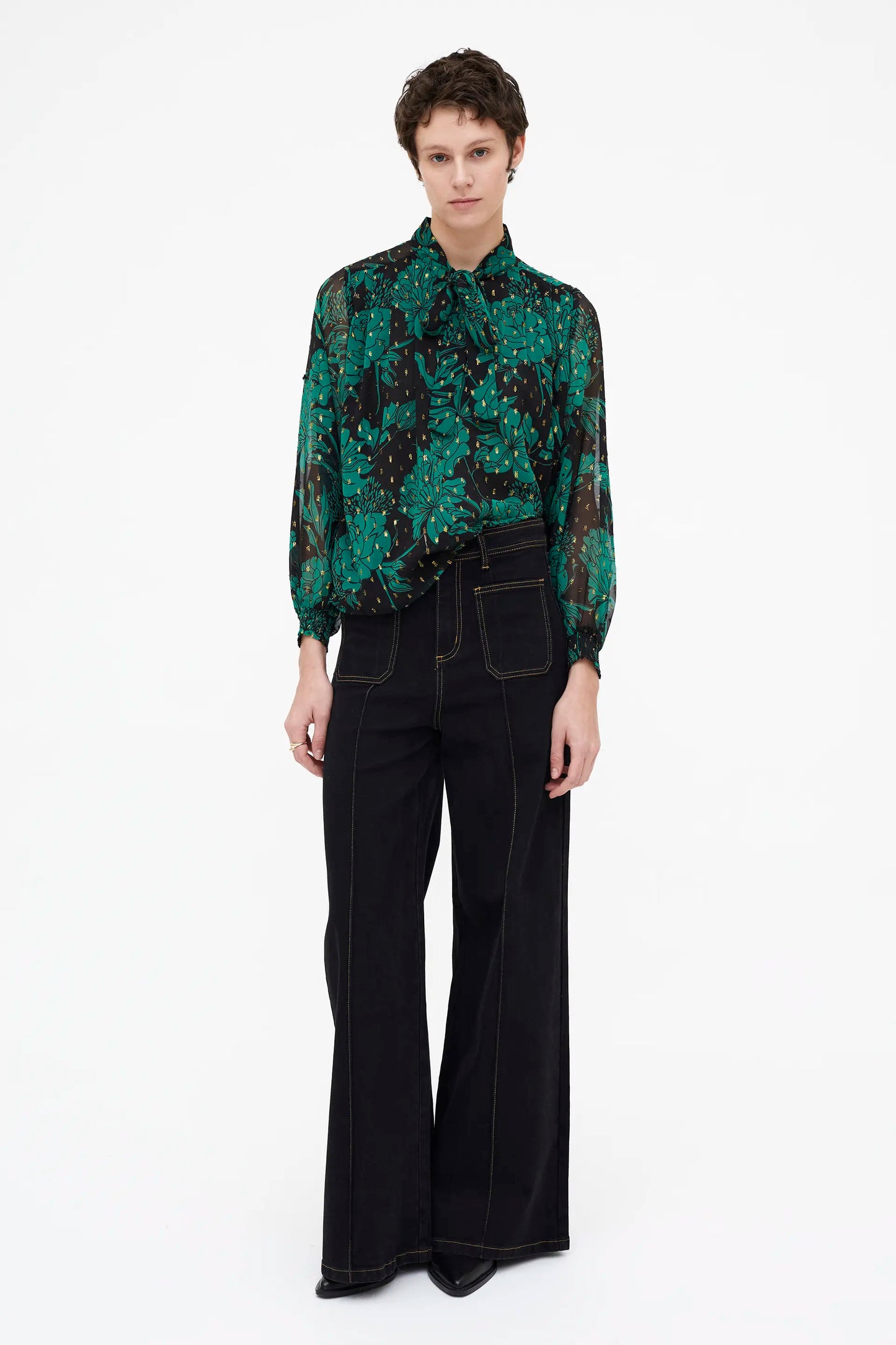 Camisa fluida con estampado Wild Flower