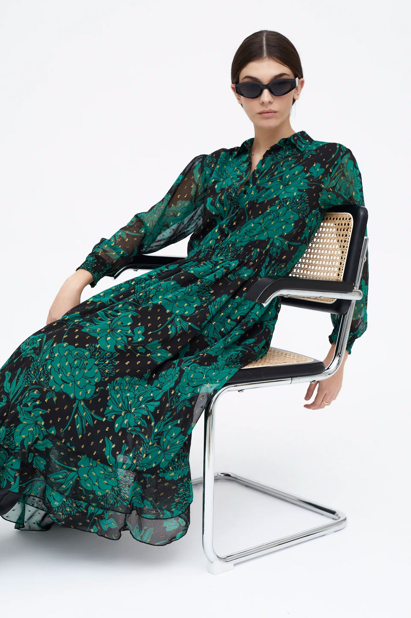 Vestido largo con estampado Wild Flower