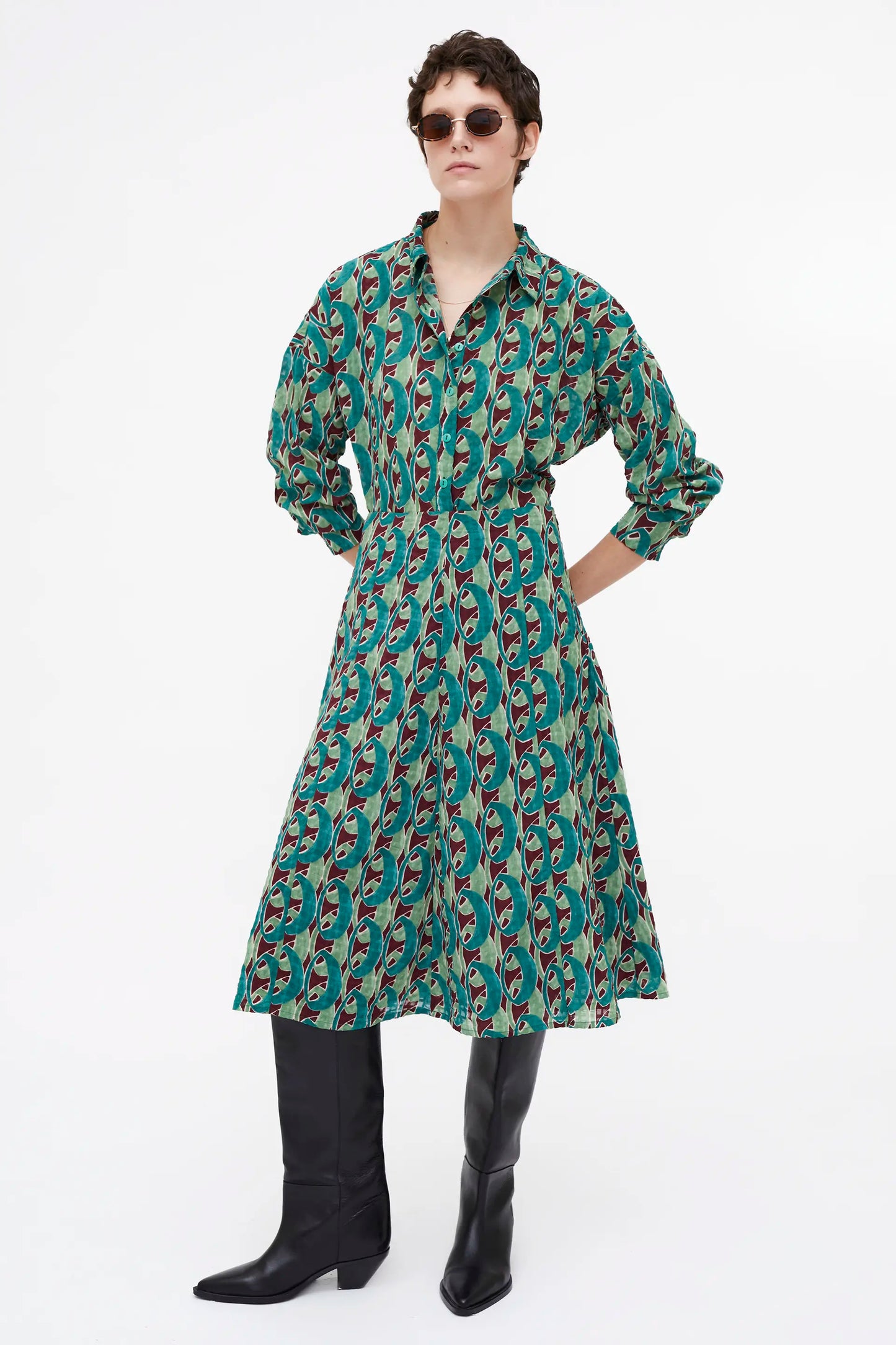 Falda Midi con estampado Jade Chain