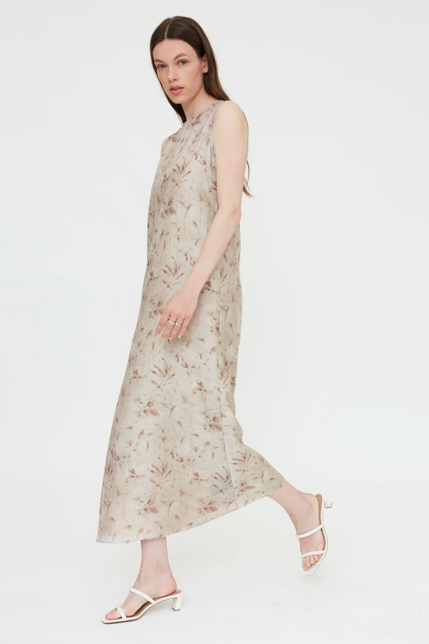 Vestido largo con estampado Tie Dye