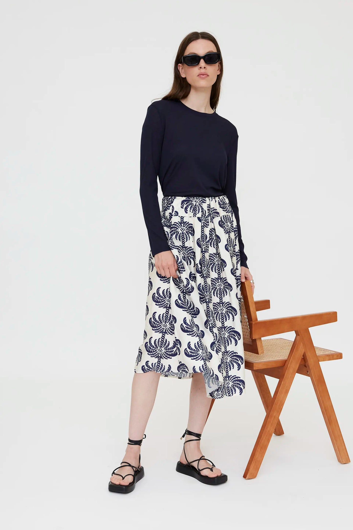Palms Spring print skirt