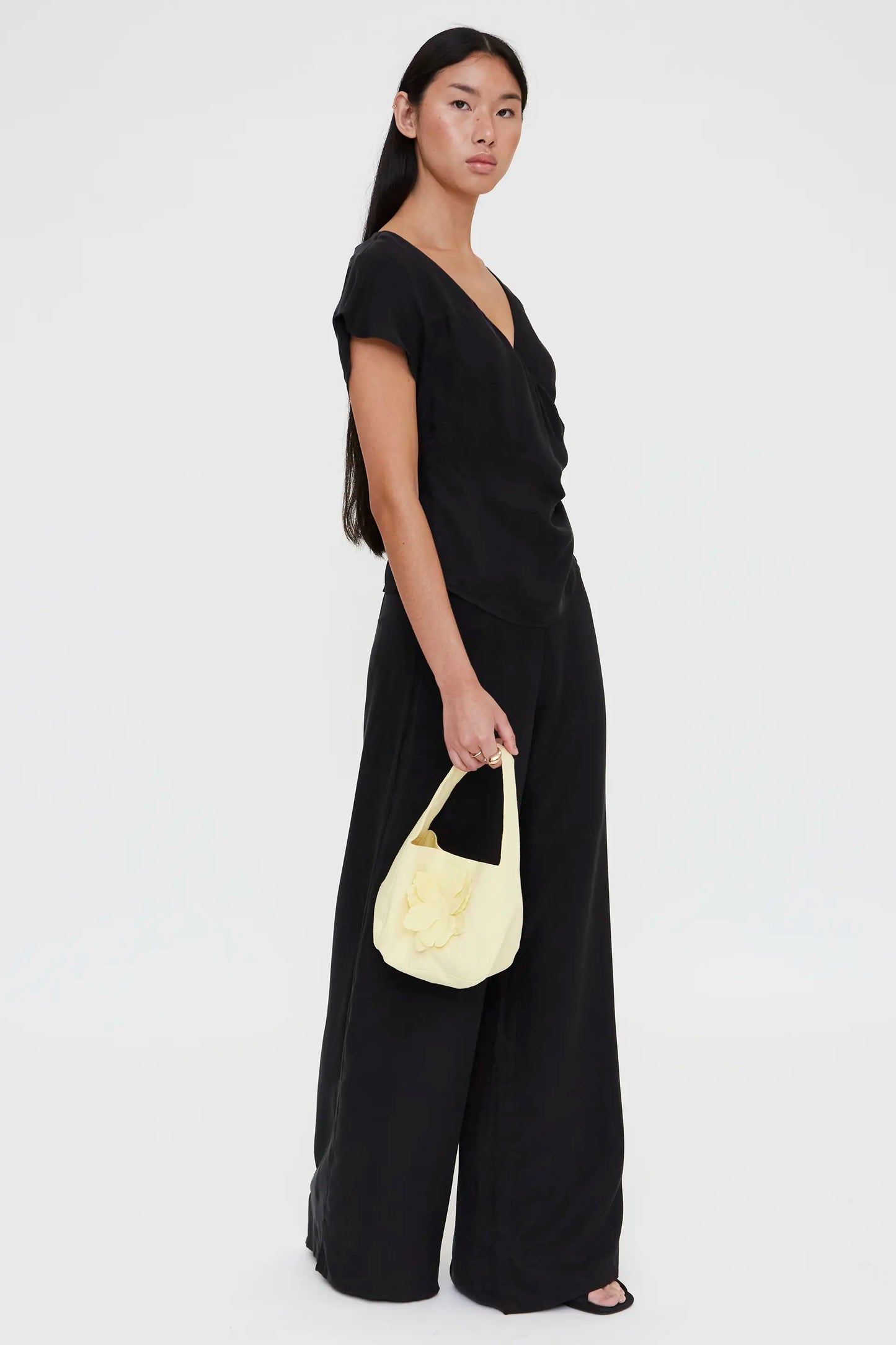 Black flowy trousers