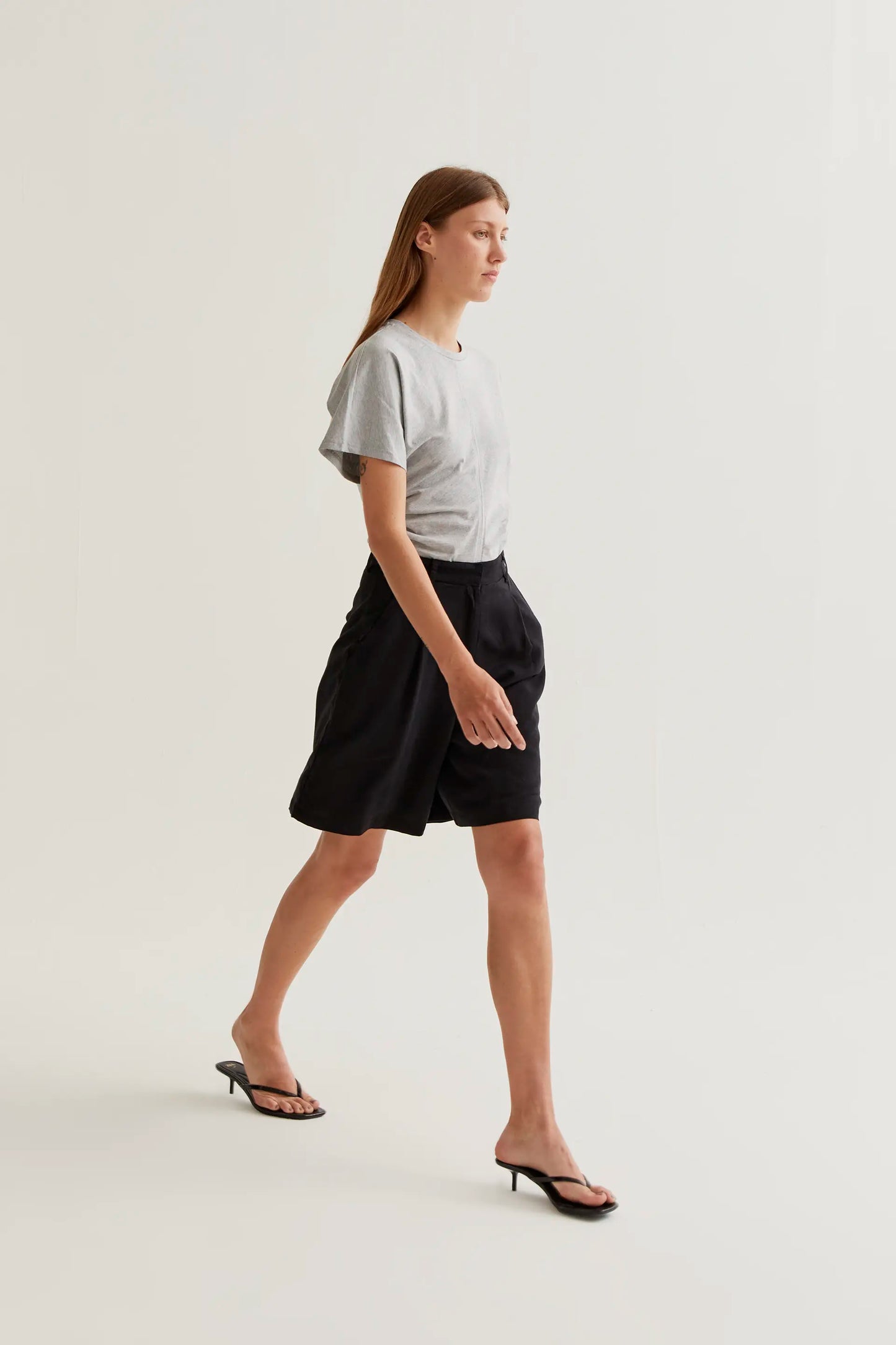 Black high-waisted shorts