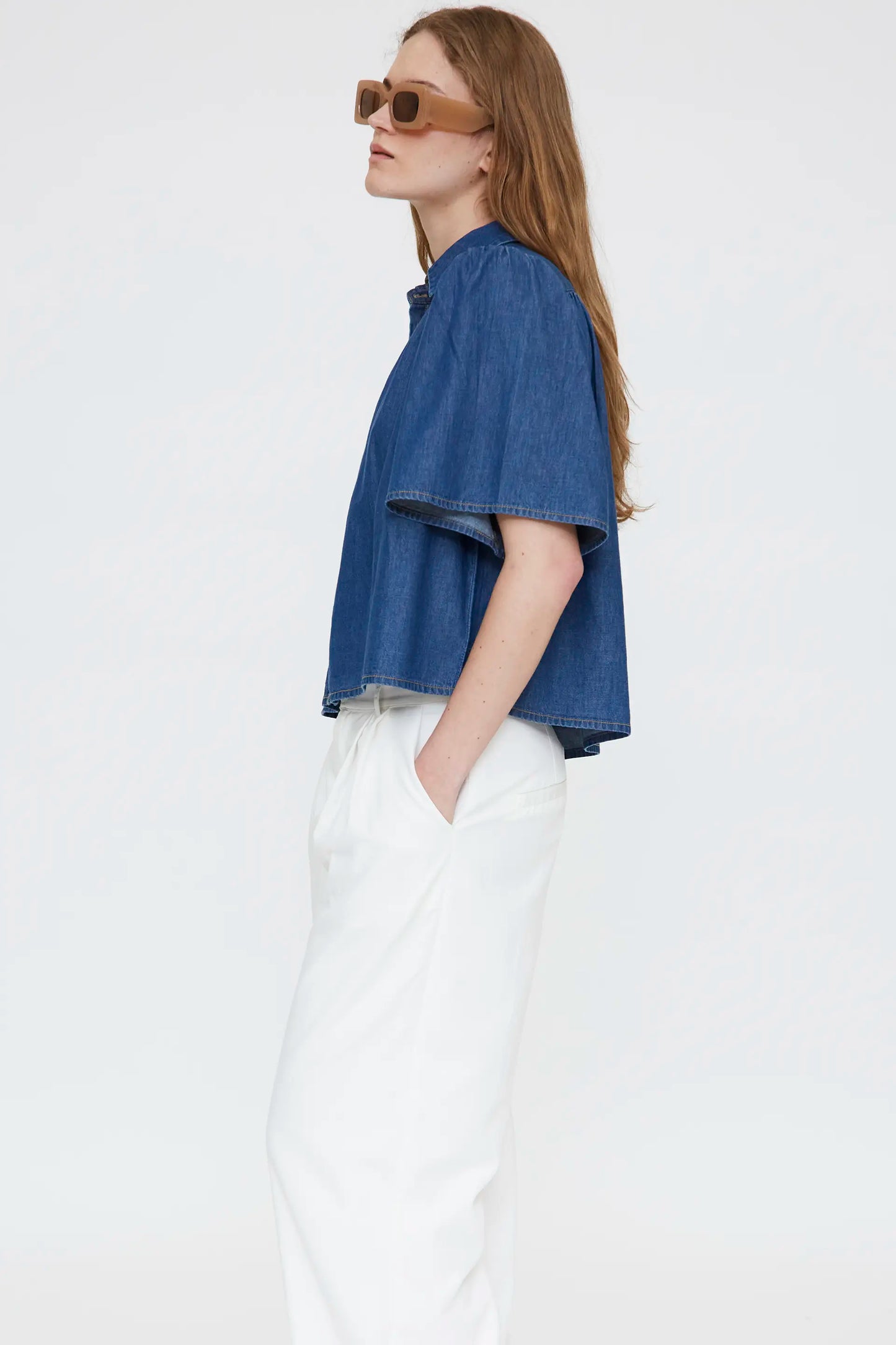 100% cotton chambray shirt