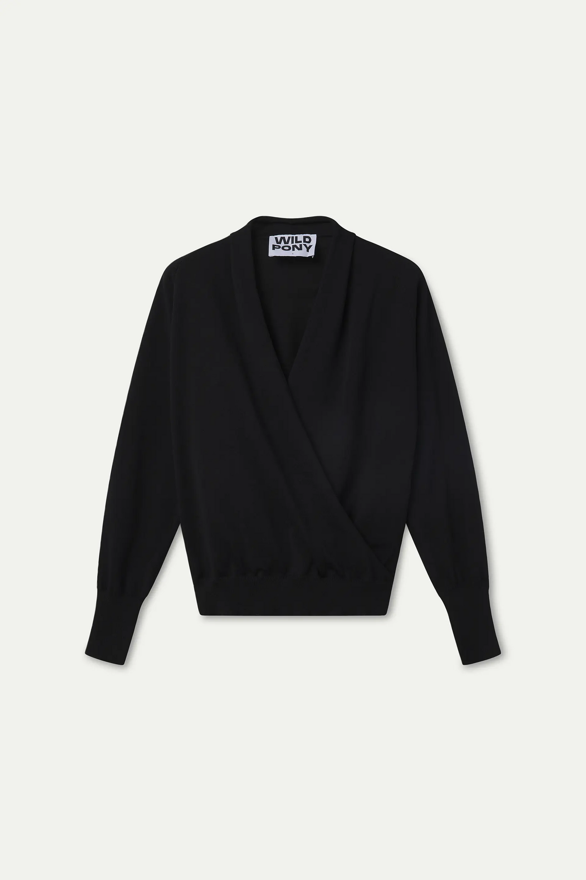 Black wrap-over top