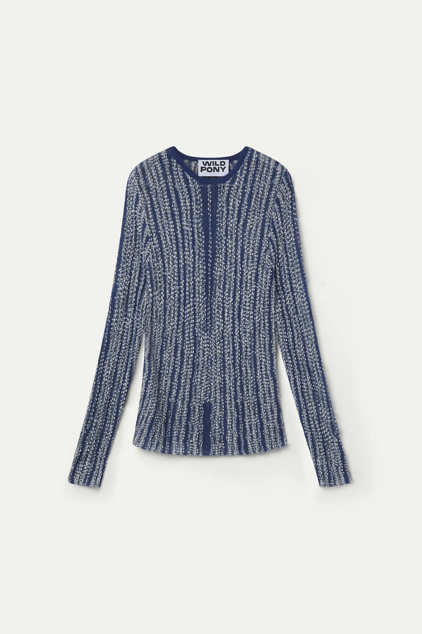 Jersey punto azul con plateado