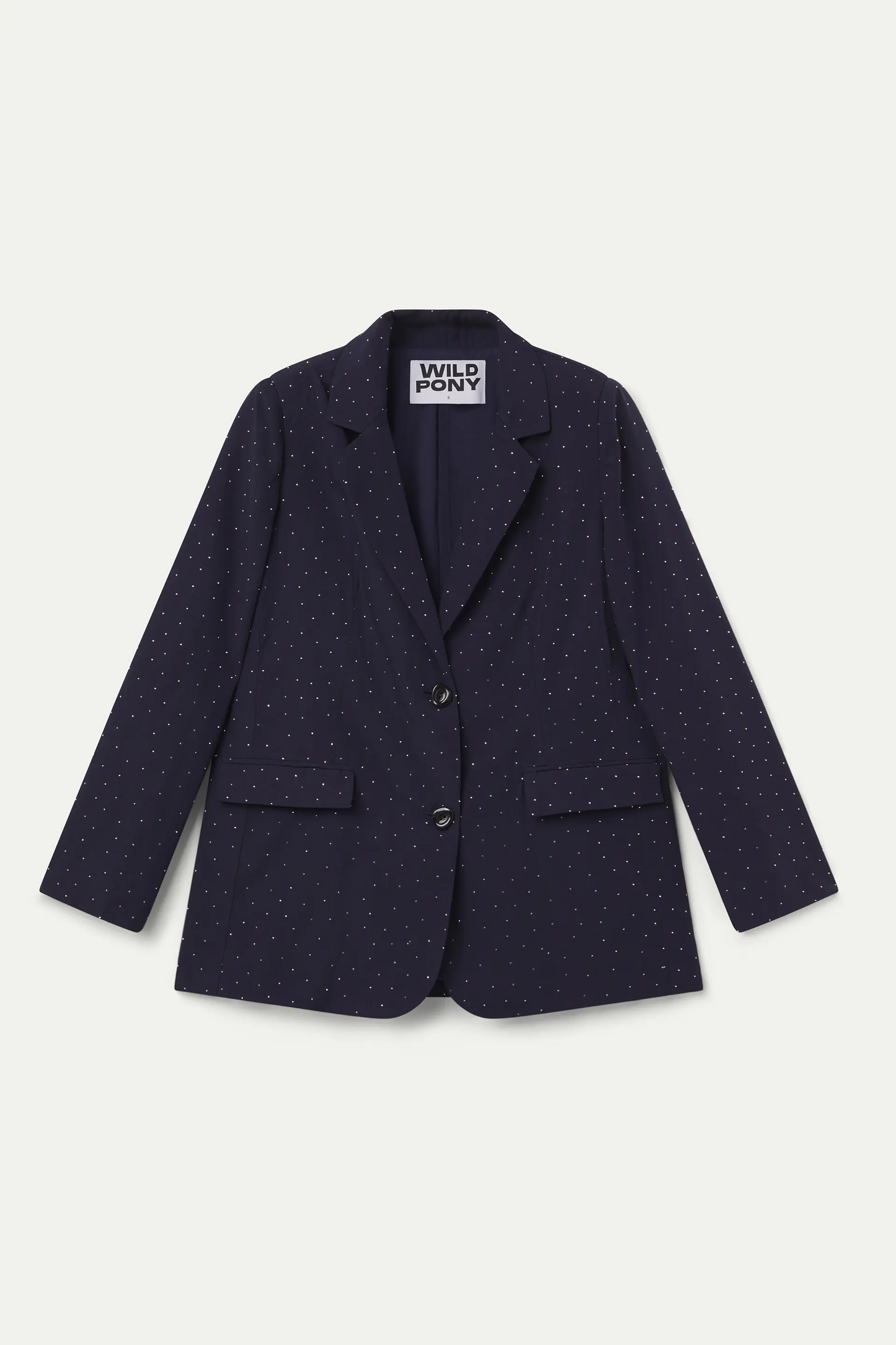 Blazer azul marino con apliques
