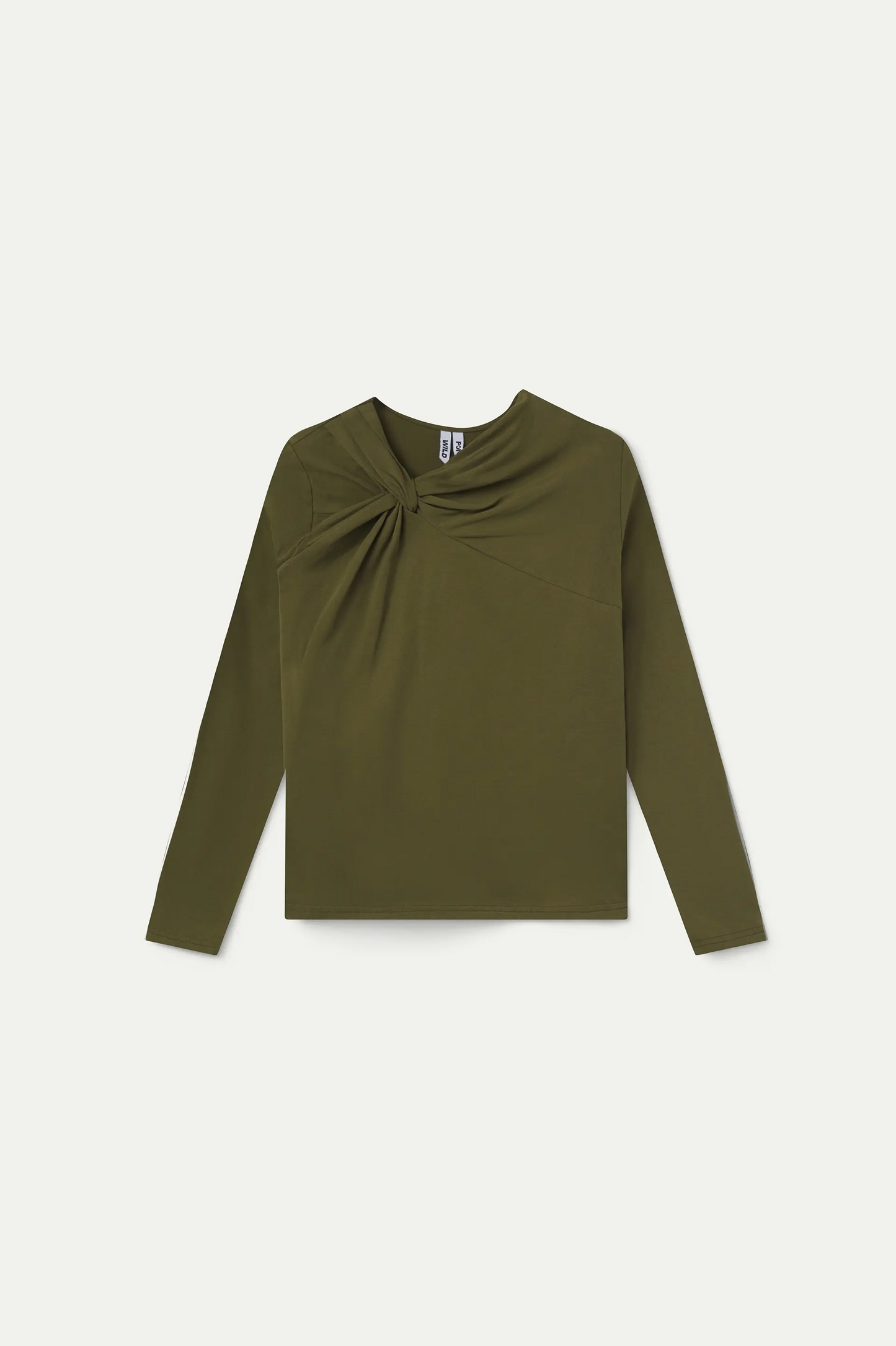 Camiseta con detalle nudado verde