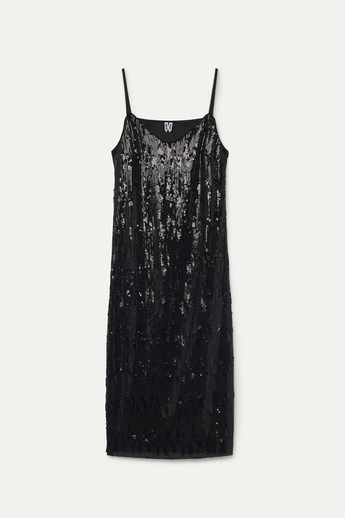 Vestido midi de lentejuelas negro