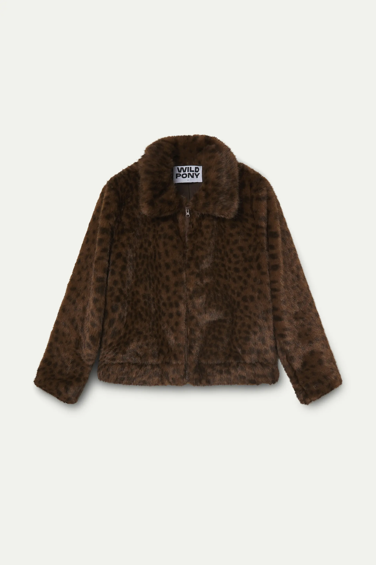 Abrigo corto efecto leopard