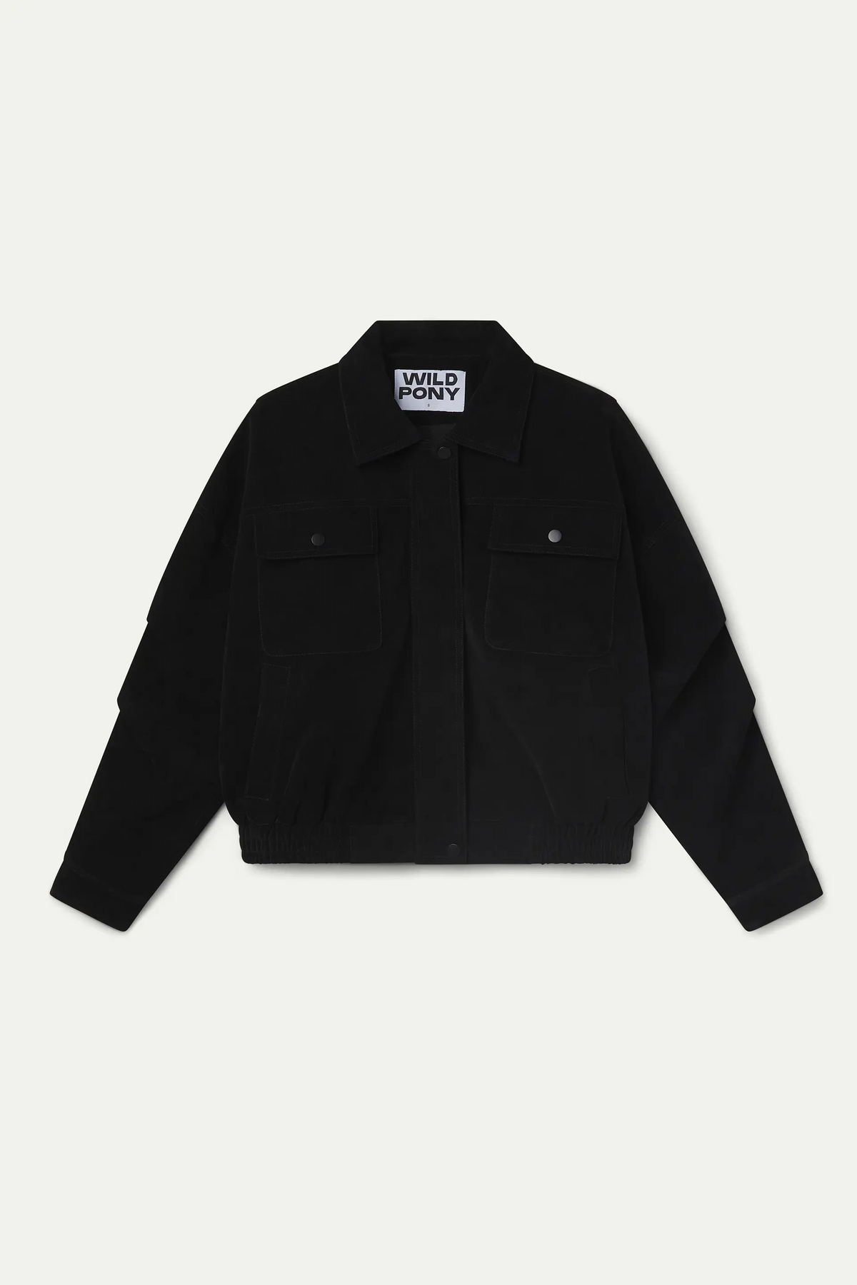 Black suede jacket with pockets