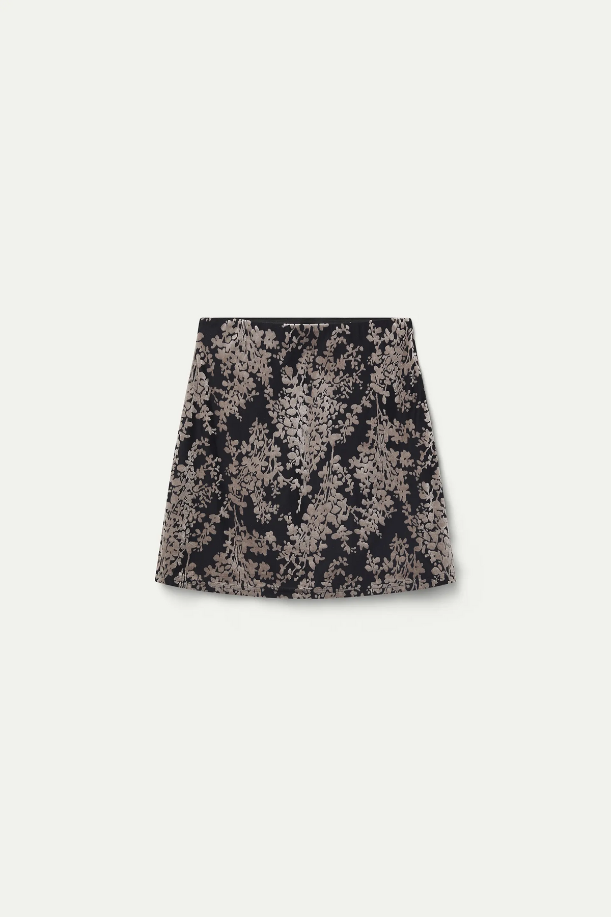 Black and white Devore print miniskirt