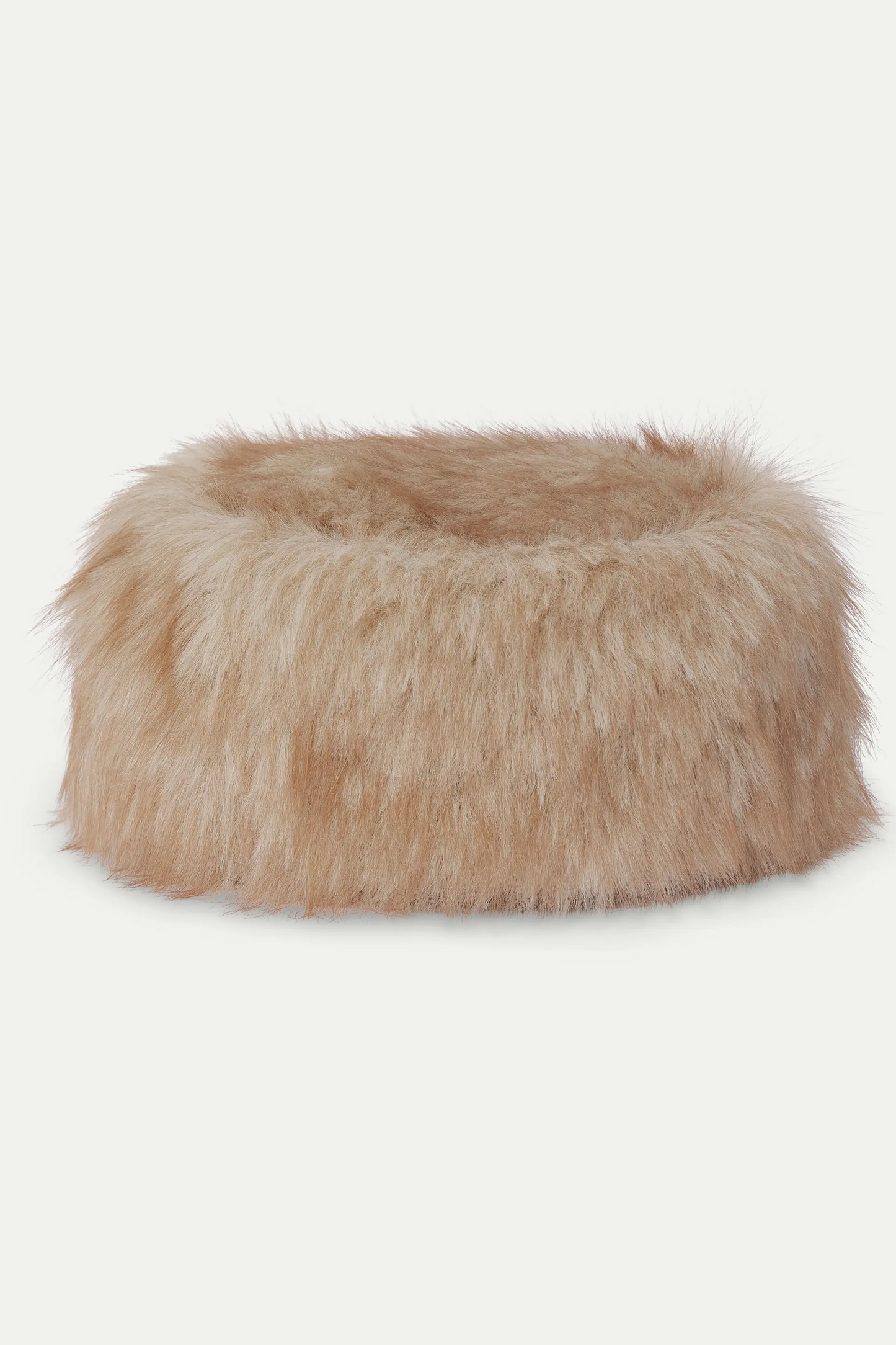 Gorro efecto pelo beige