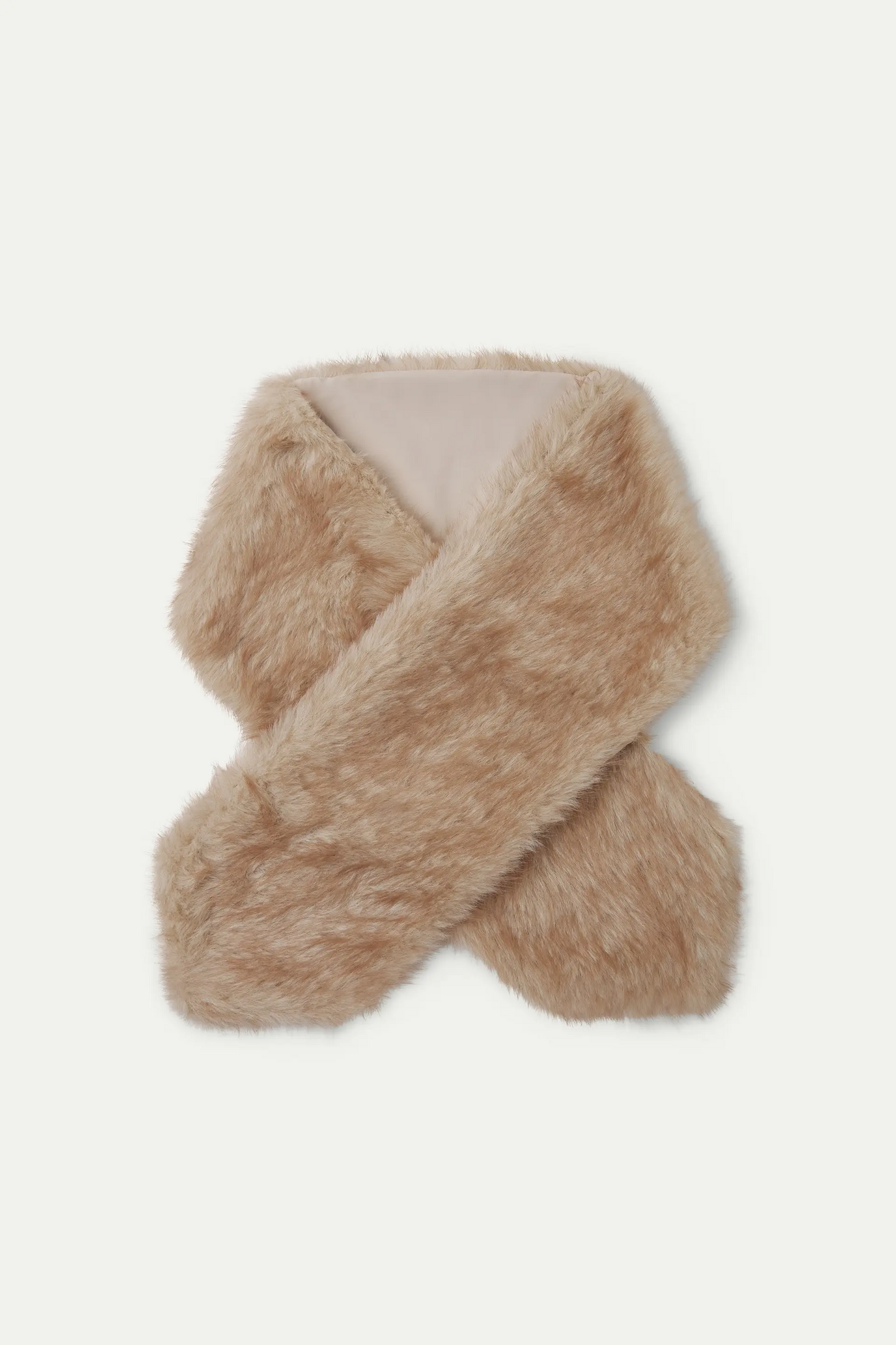 Bufanda efecto pelo beige