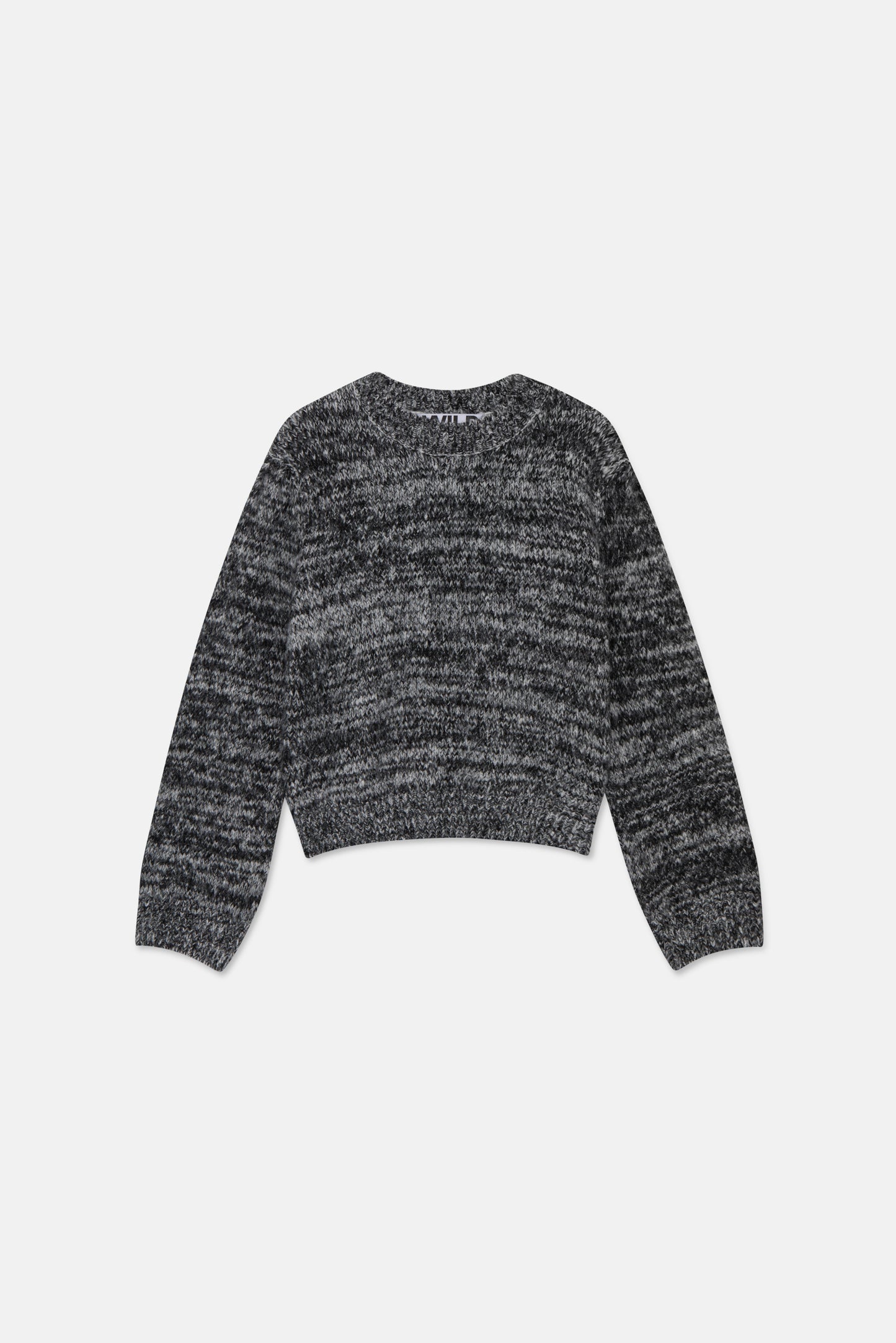 Gray Textured Knit Sweater