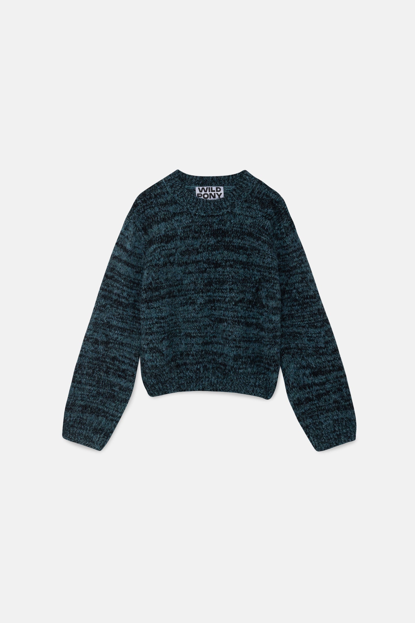 Blue Textured Knit Sweater