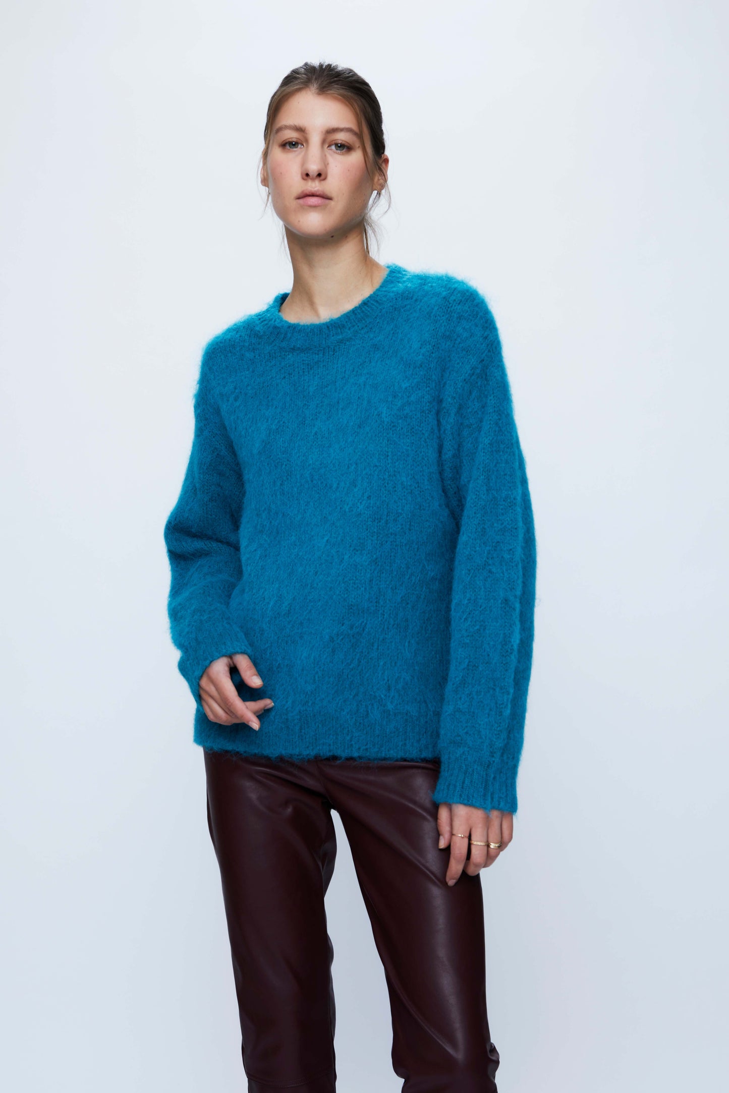 Blue soft knit sweater
