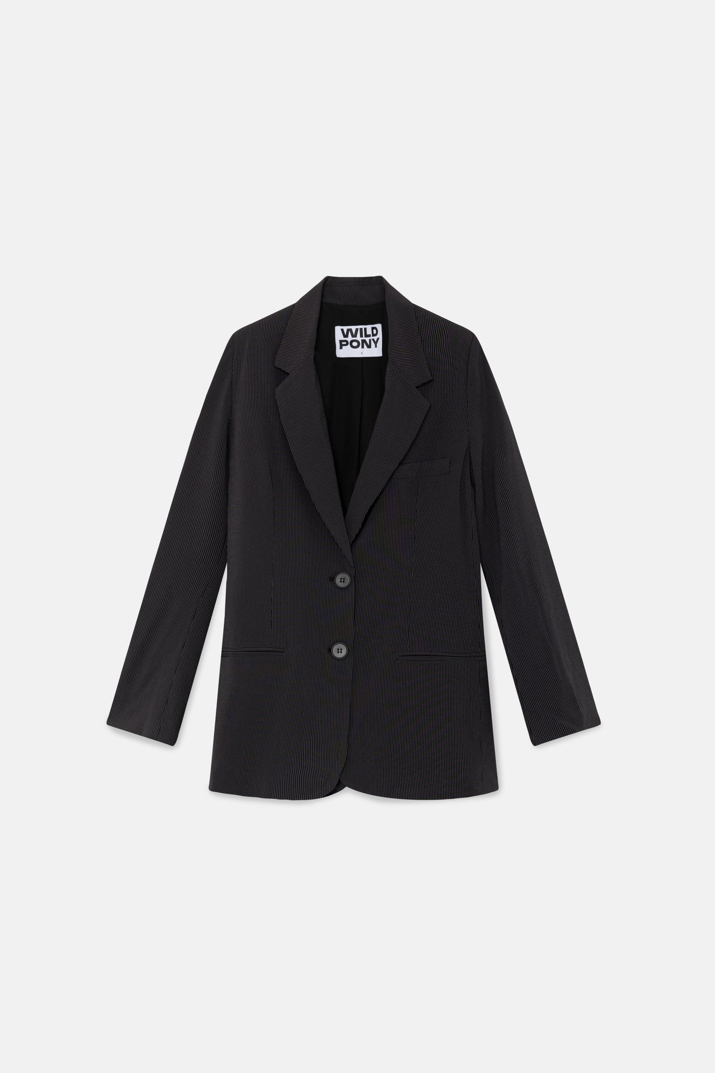 Black Pinstripe Suit Blazer