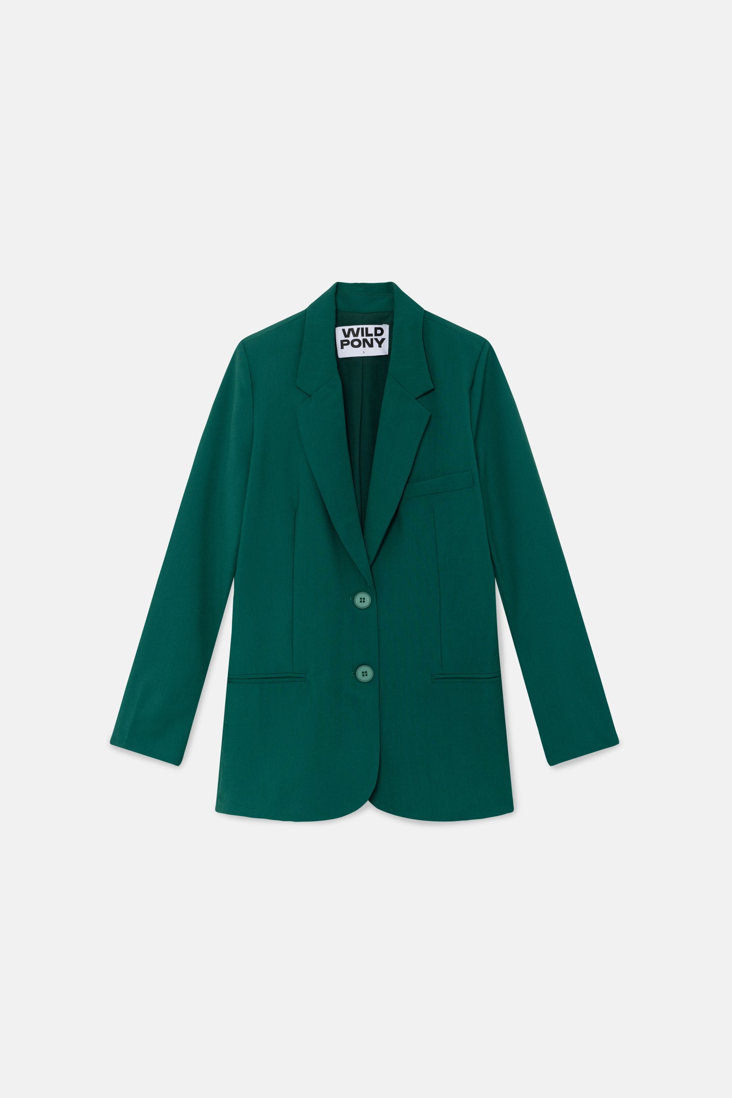 Blazer de traje de crepé verde