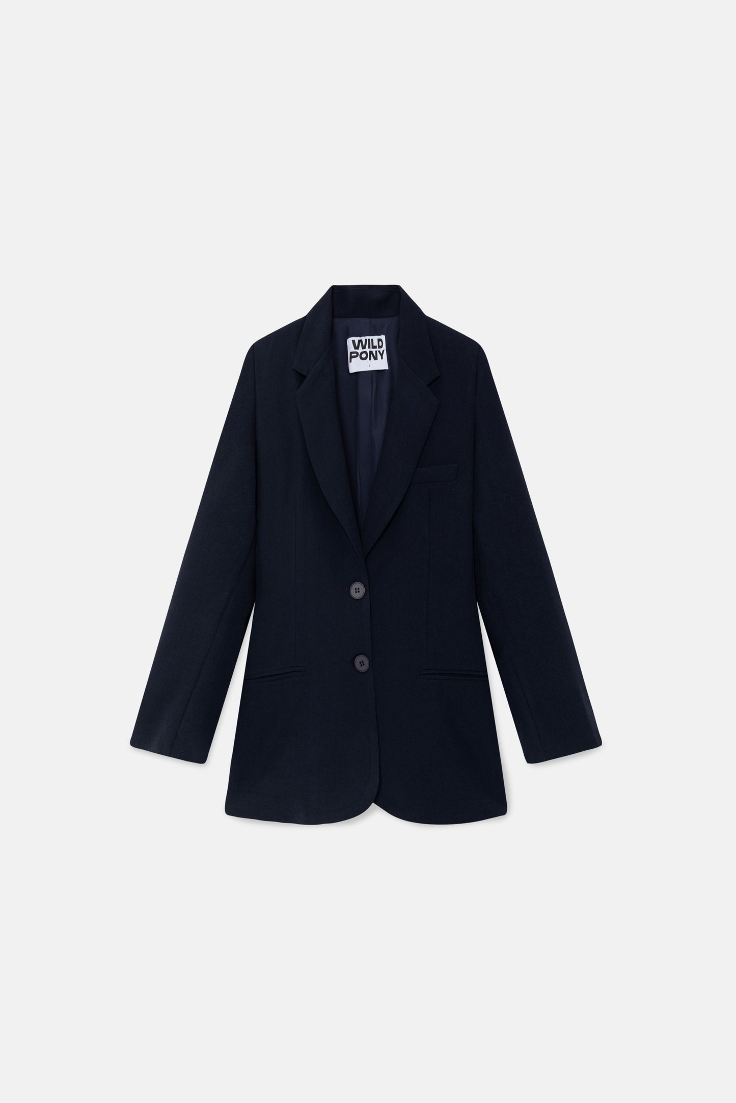 Blue Crepe Suit Blazer