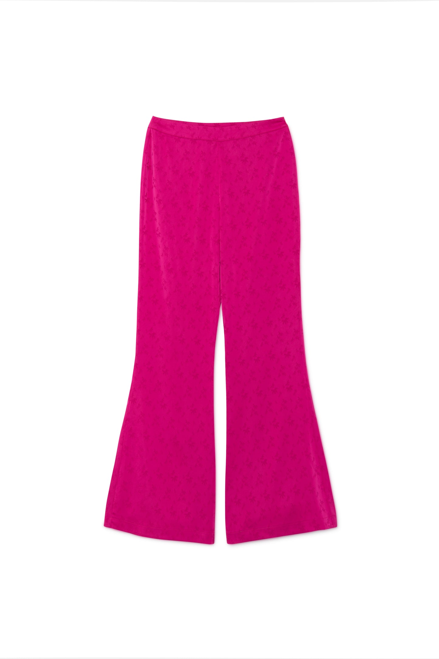 Pantalón de traje fluido en jacquard rosa