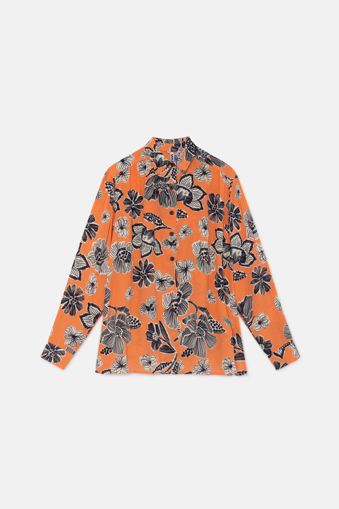 Flowing shirt with flower print