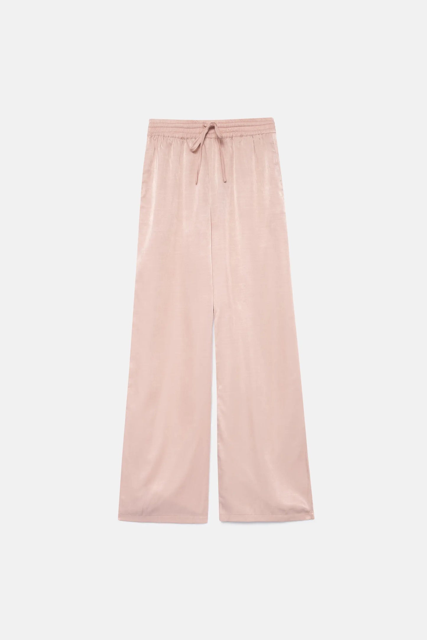 Pantalón fluido satinado rosa