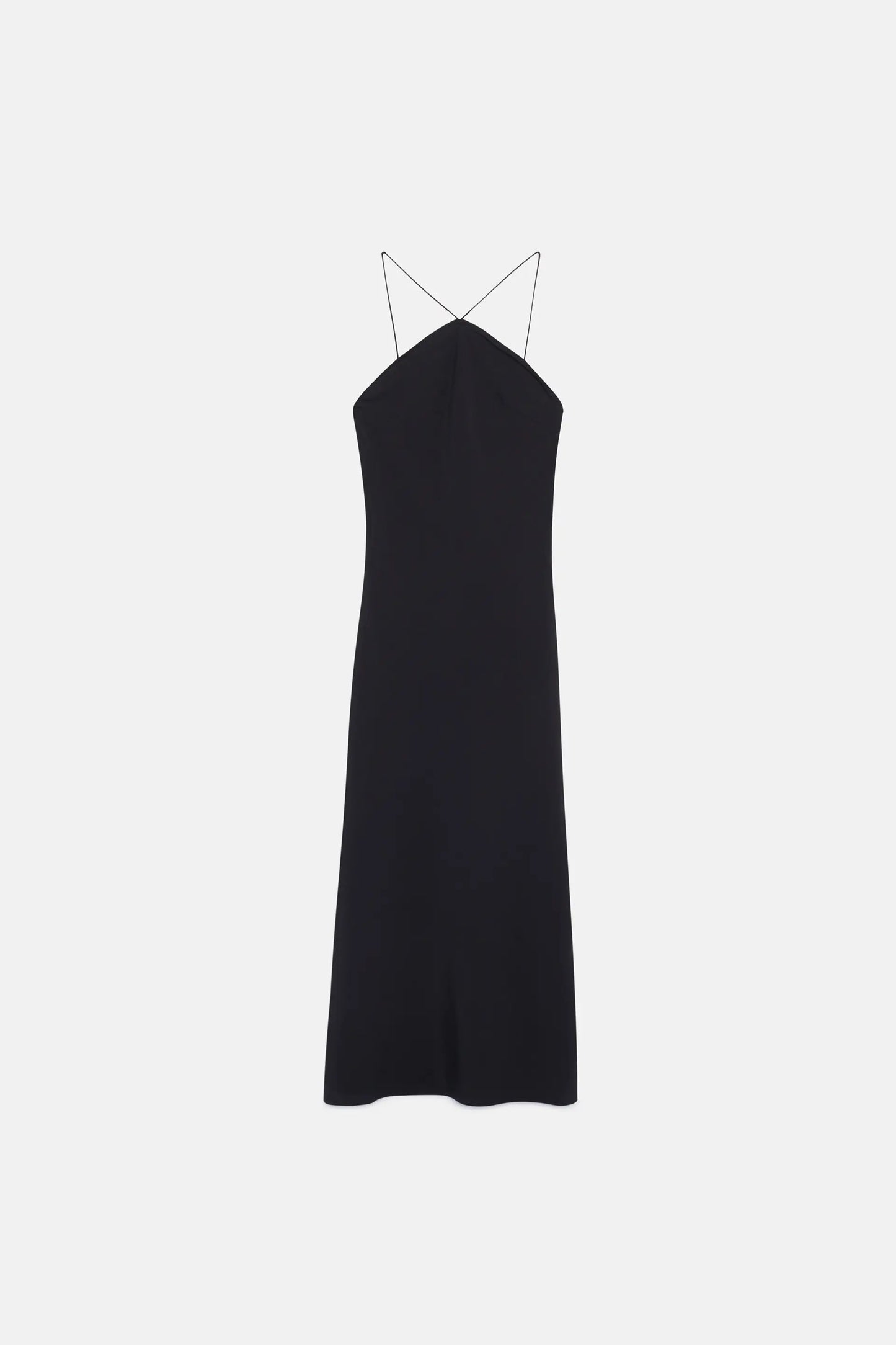 Vestido largo halter negro