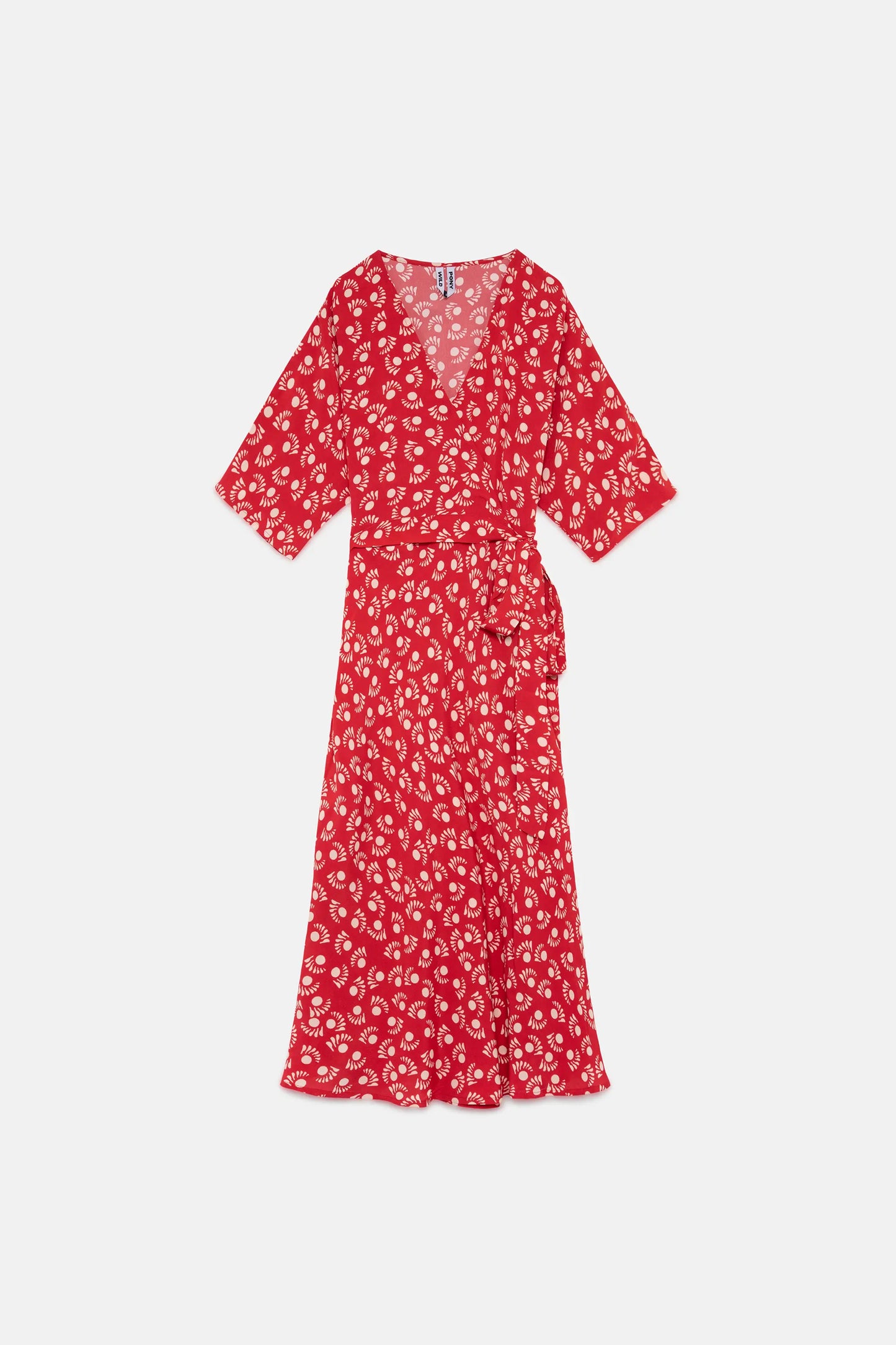 Vestido midi estampado Mars Red