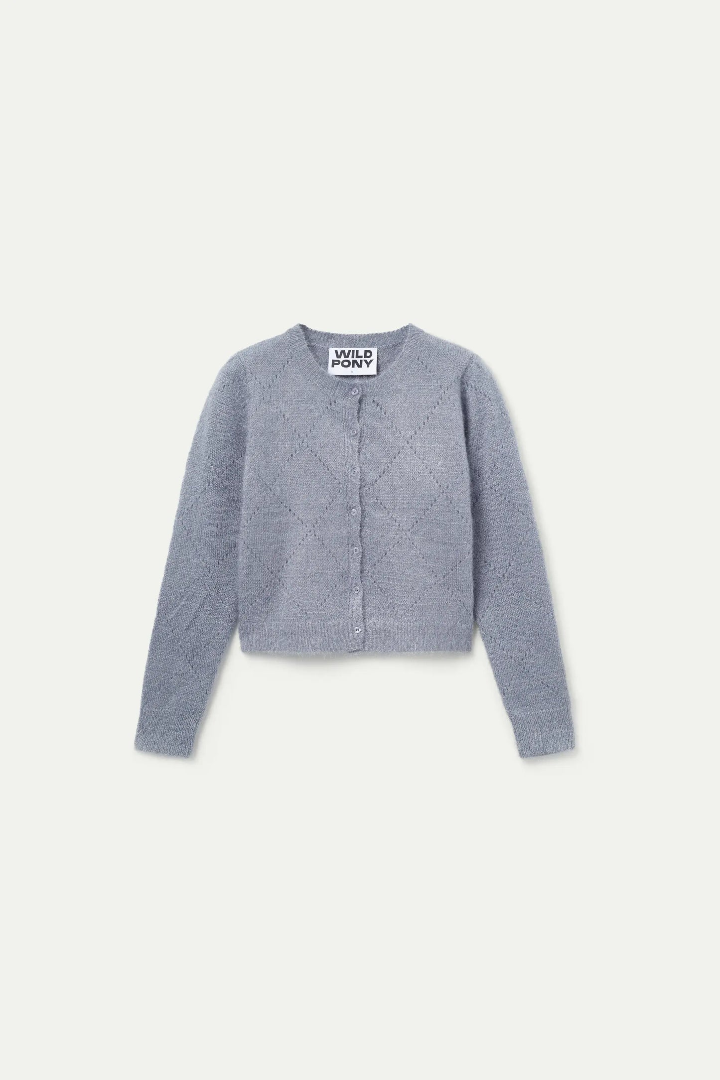 Soft grey knit cardigan