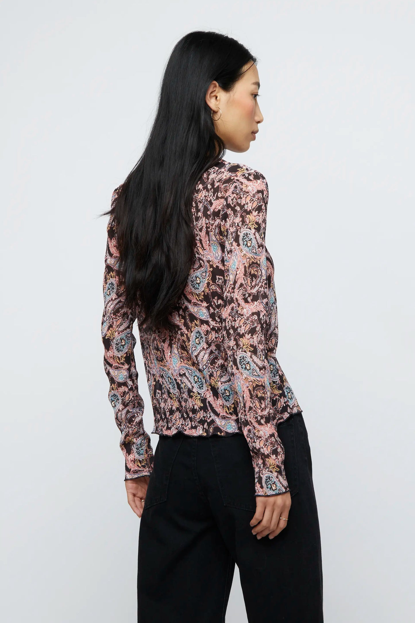 Flowy Paisley Print Shirt