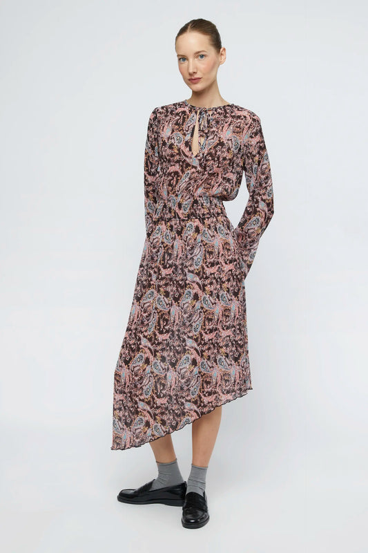 Vestido midi estampado Paisley