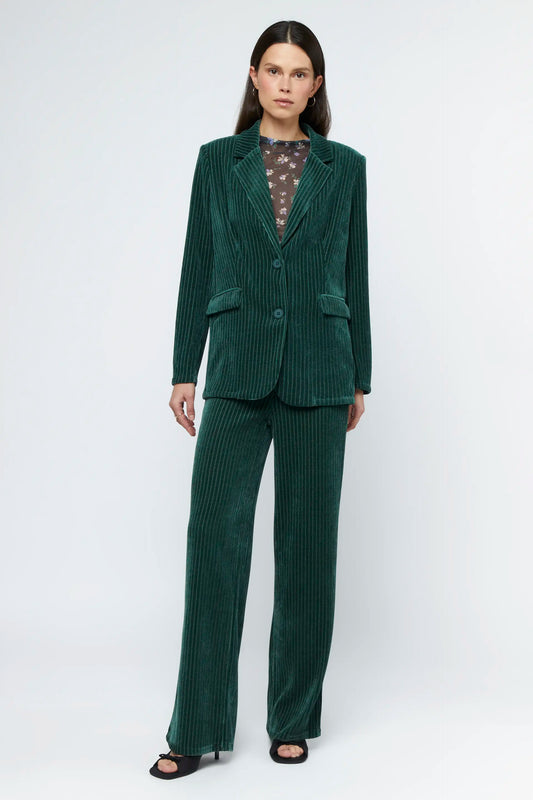 Blazer pana de terciopelo verde