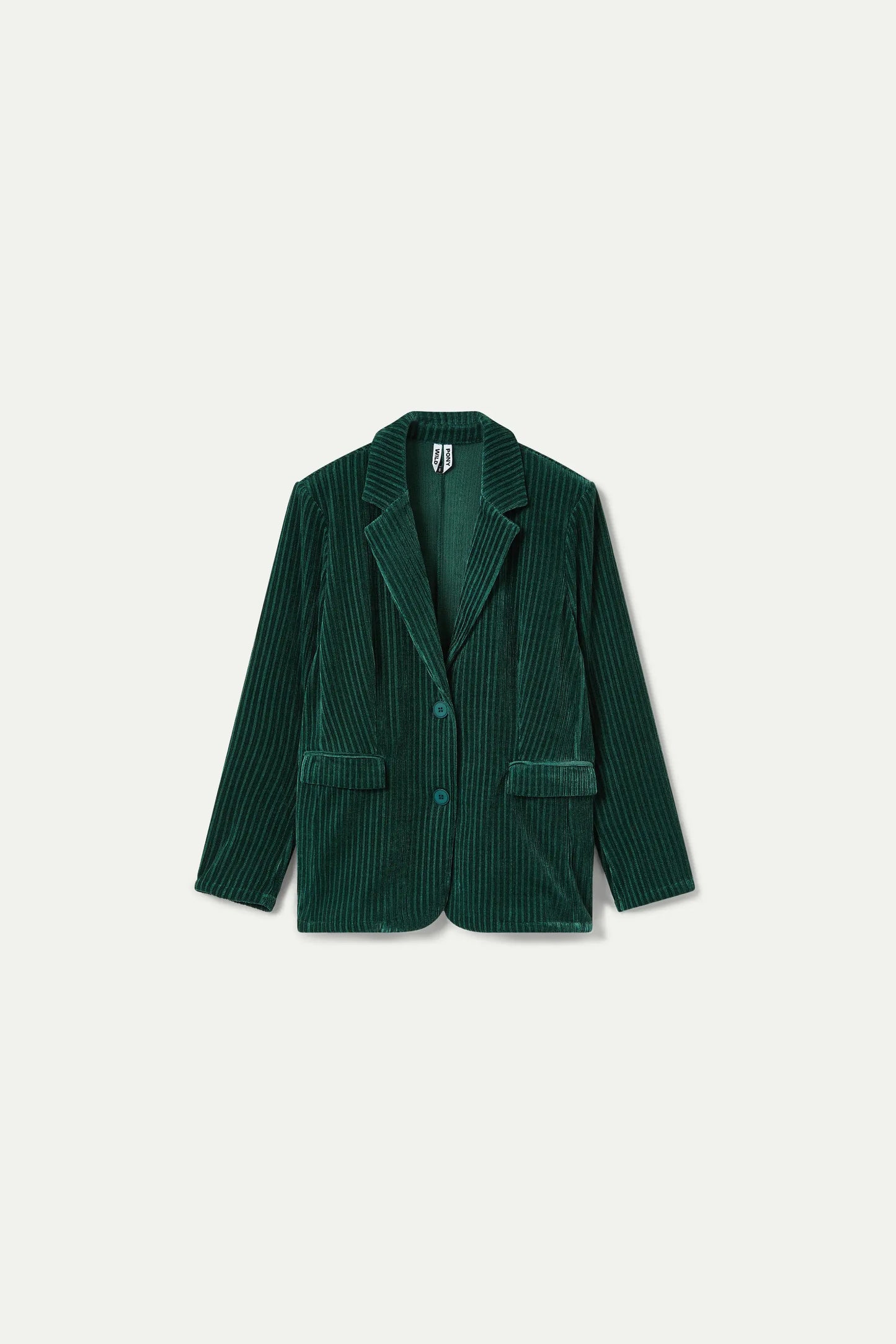 Green velvet corduroy blazer