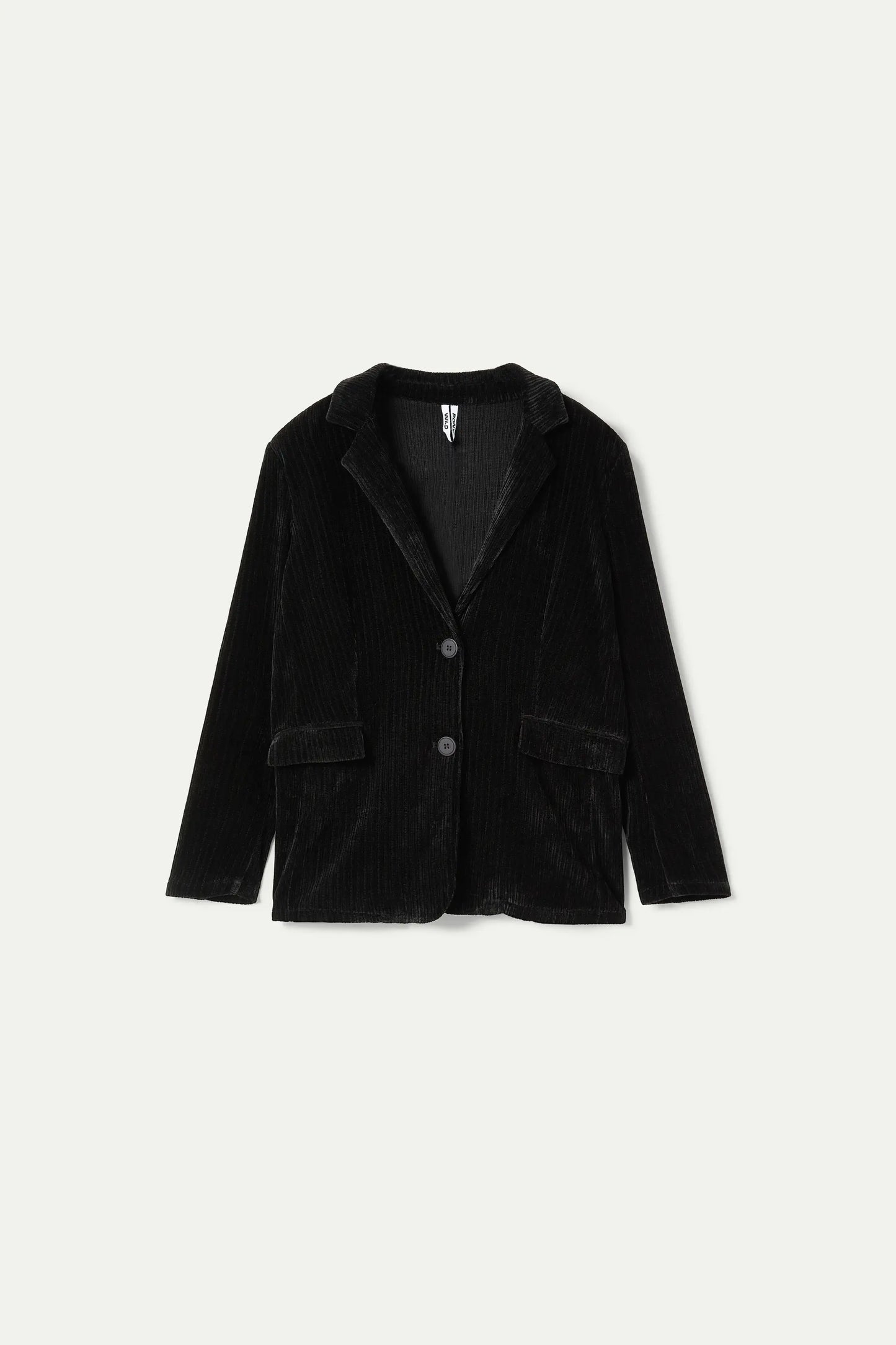 Black velvet corduroy blazer