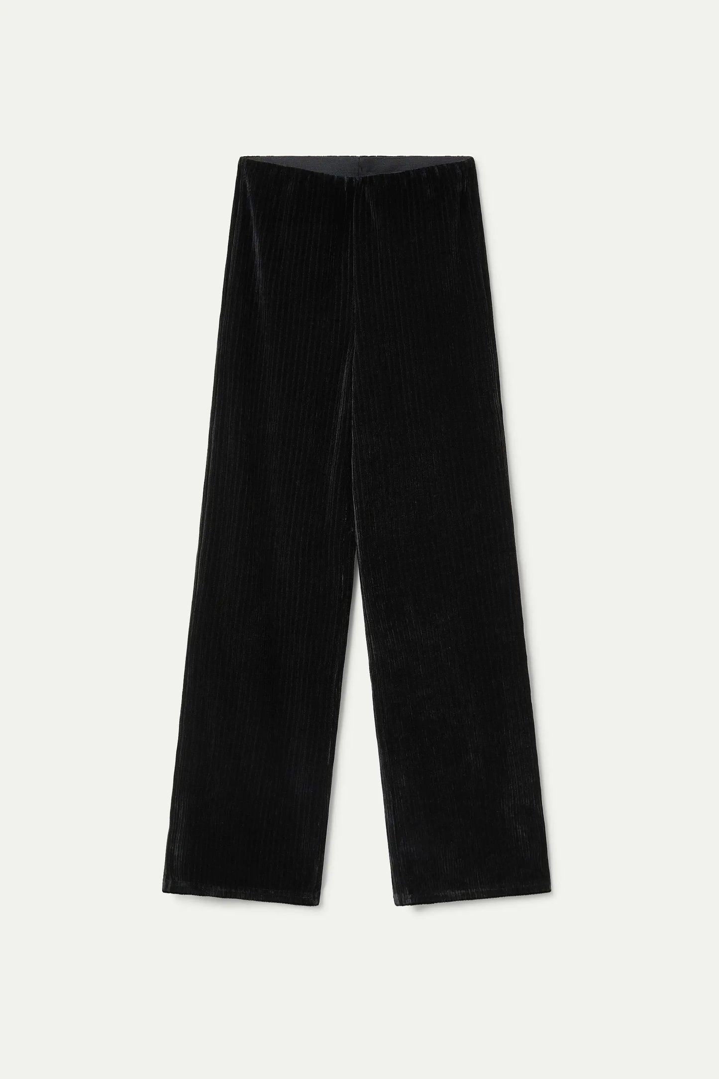 Pantalón de traje pana de terciopelo negro