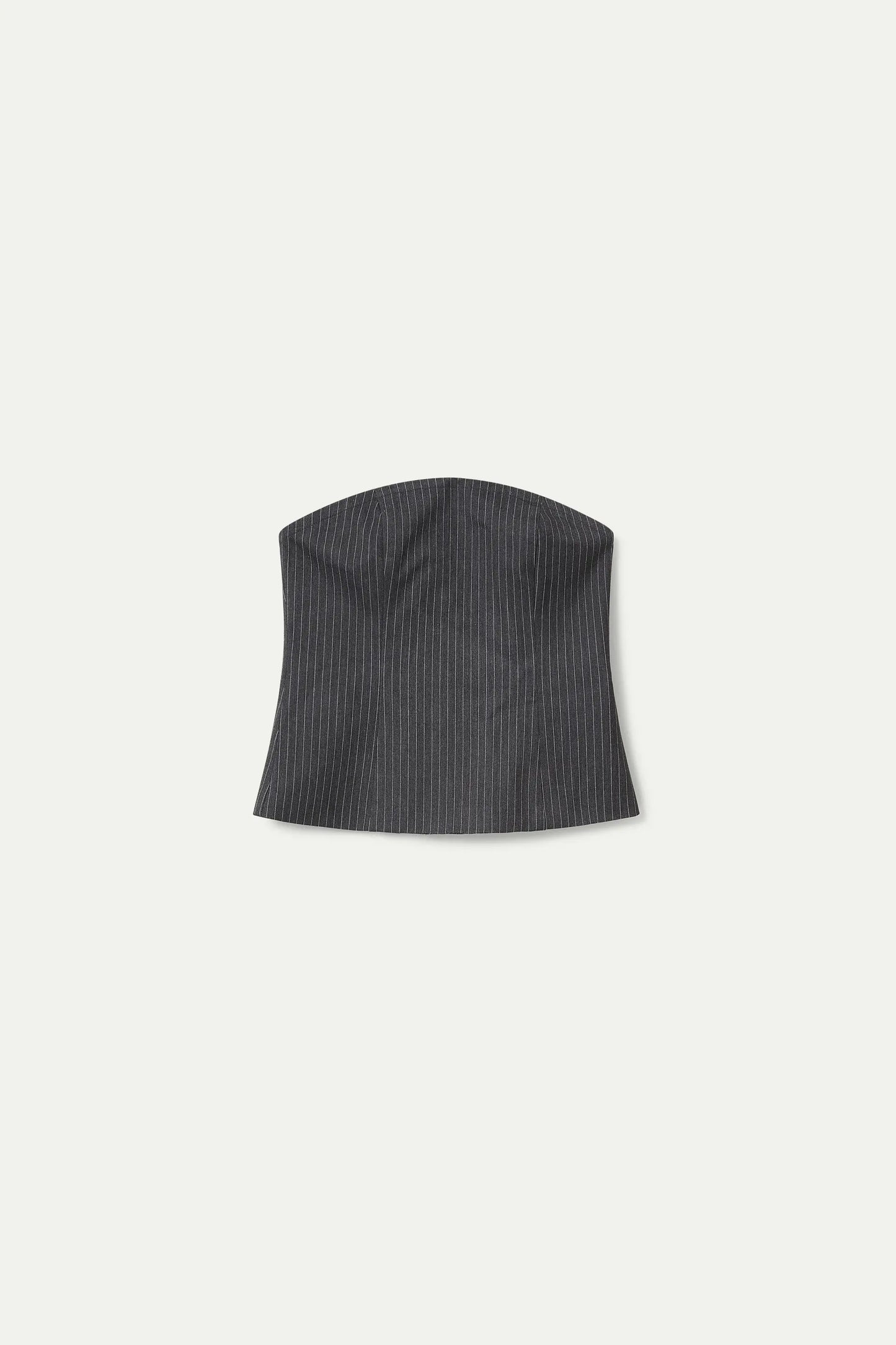 Top corsetero raya diplomática gris