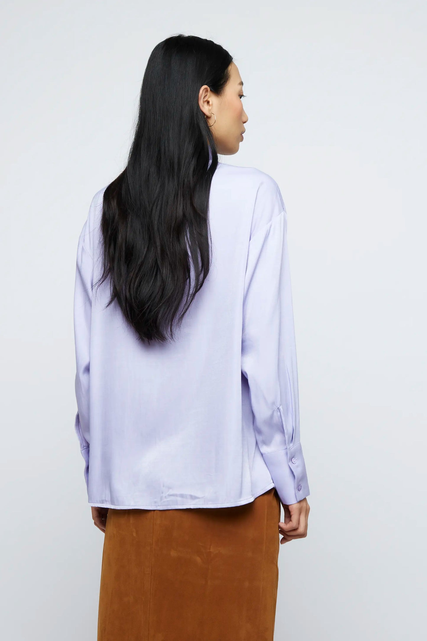 Lilac light crepe shirt