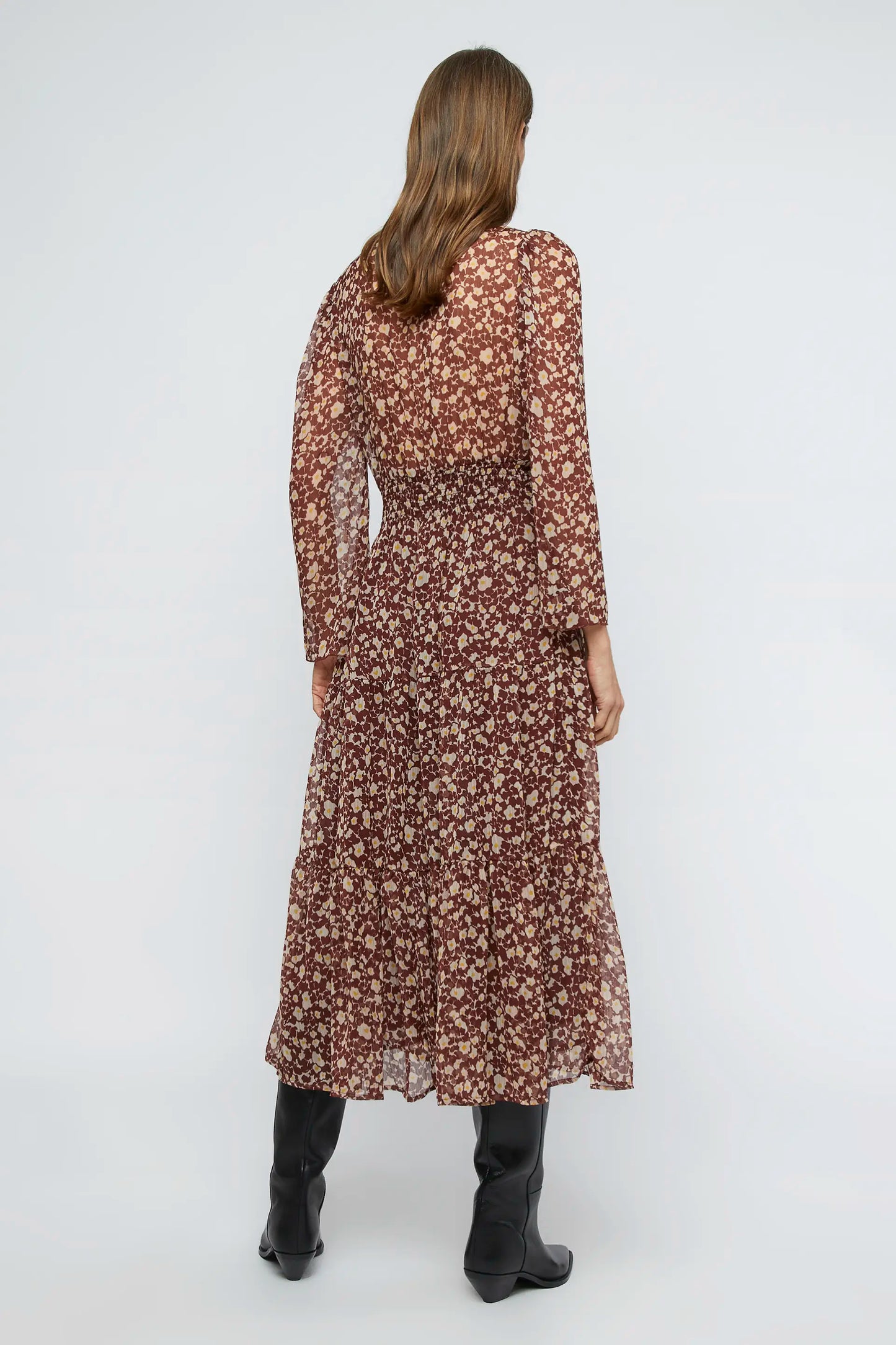 Celosia floral long dress