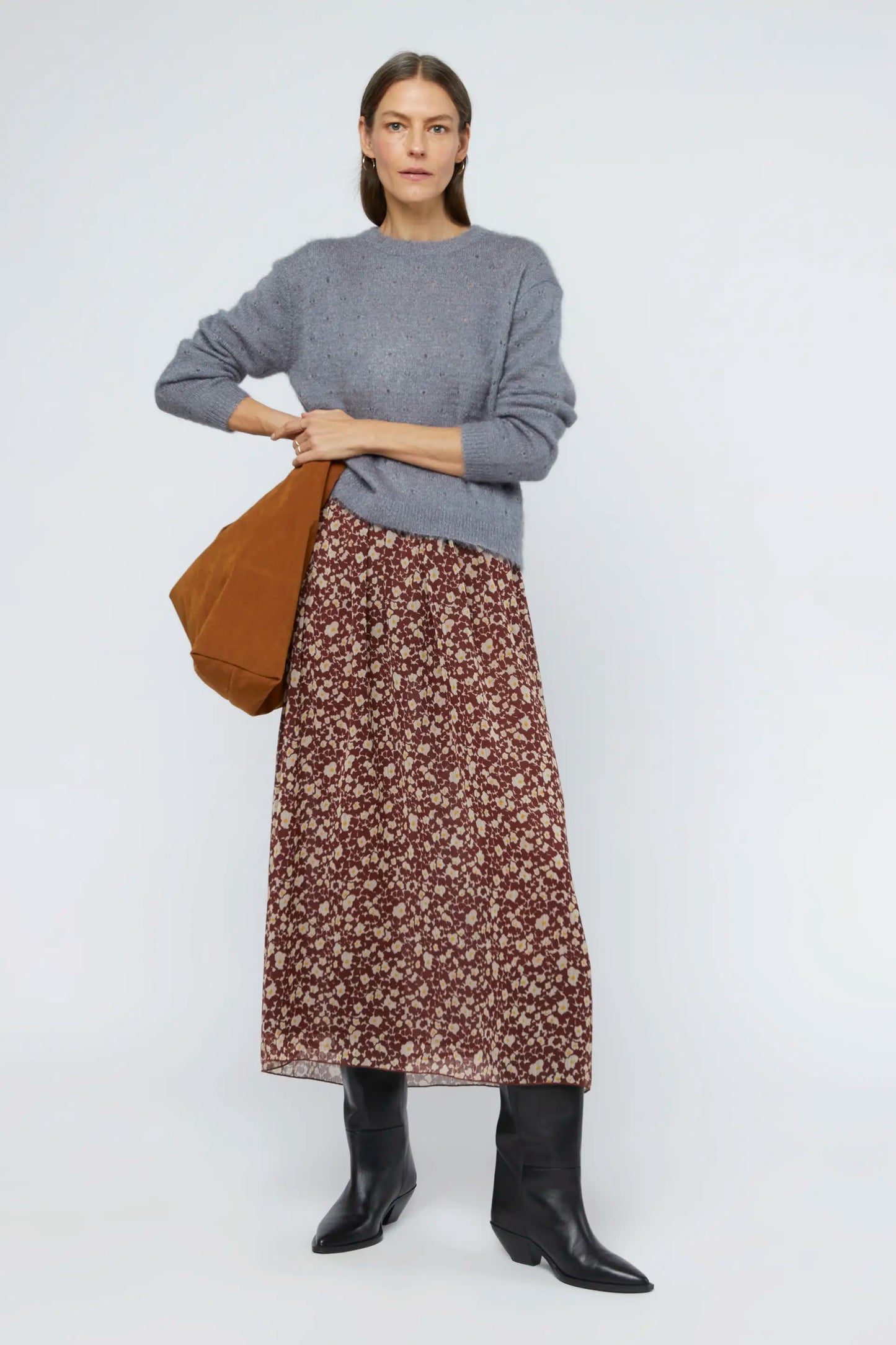 Celosia floral long skirt