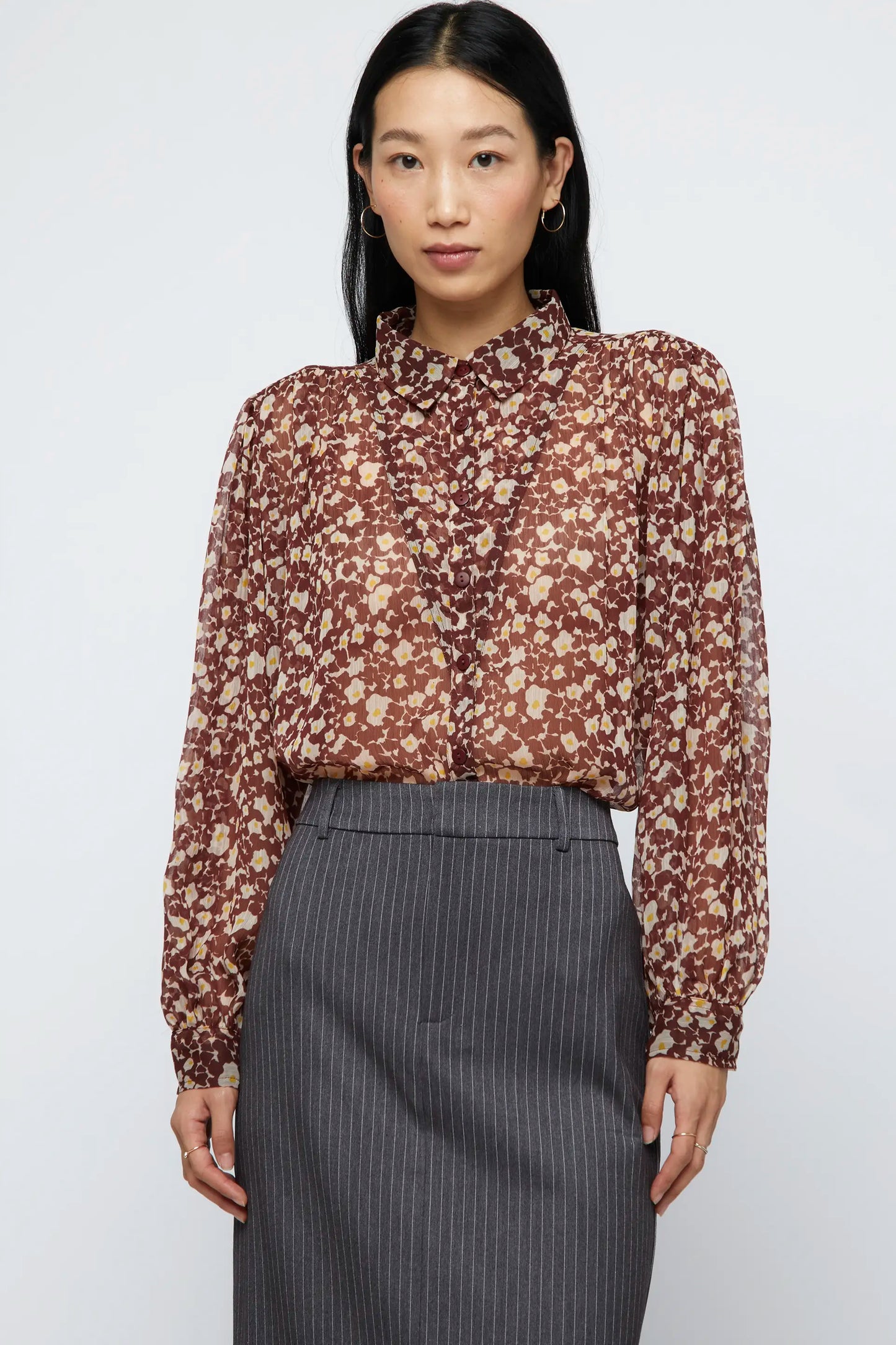 Celosia floral flowing shirt