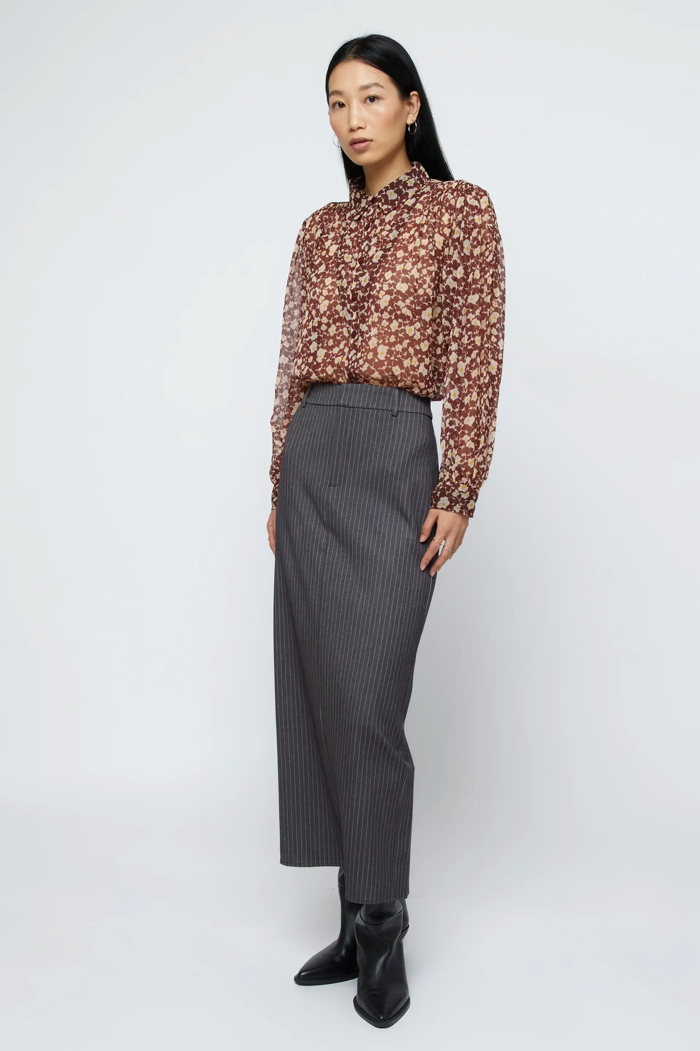 Celosia floral flowing shirt