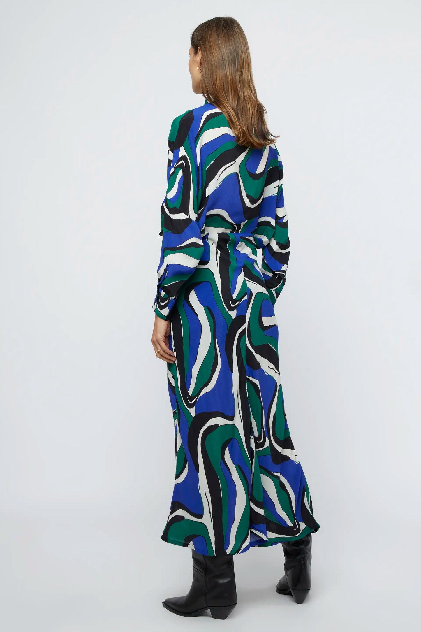 Long shirt dress with Niger print